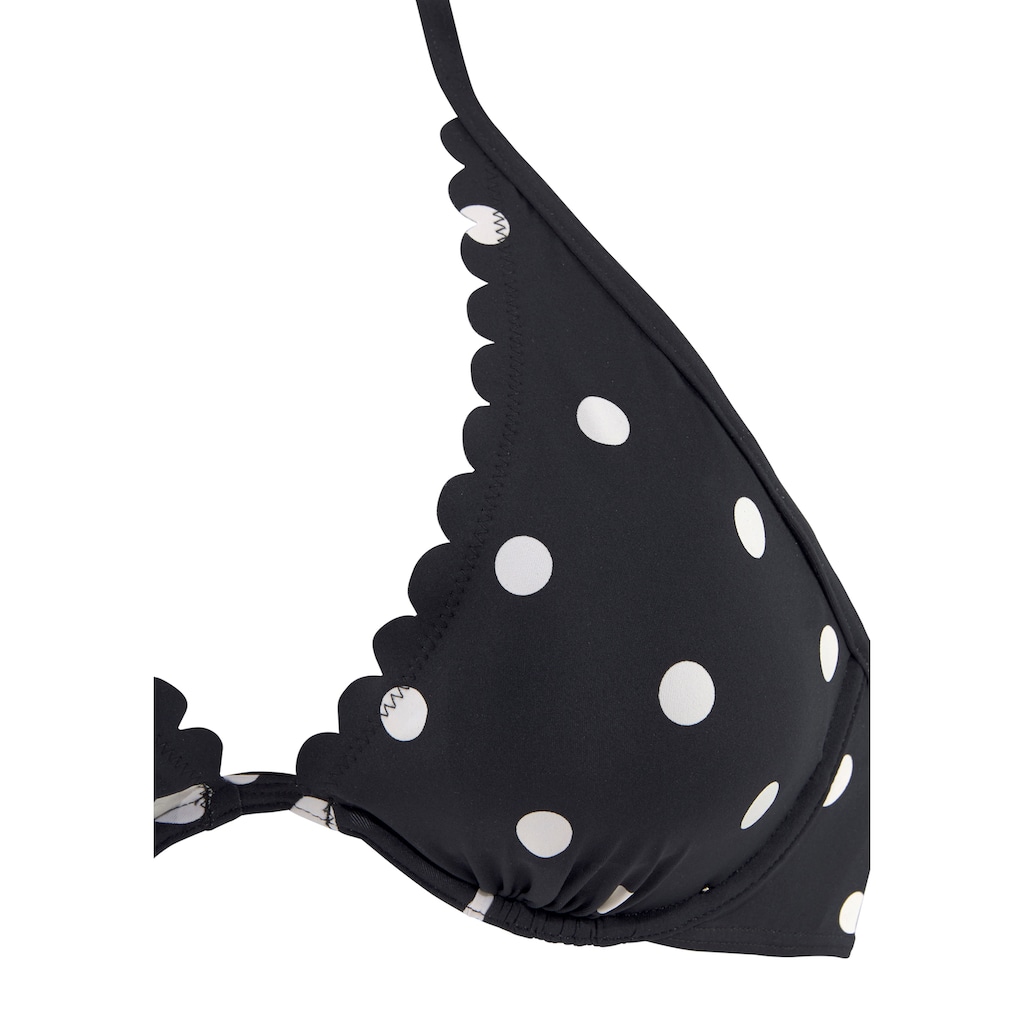 LASCANA Bügel-Bikini-Top »Jada«, mit Muschelkante und Punktedesign