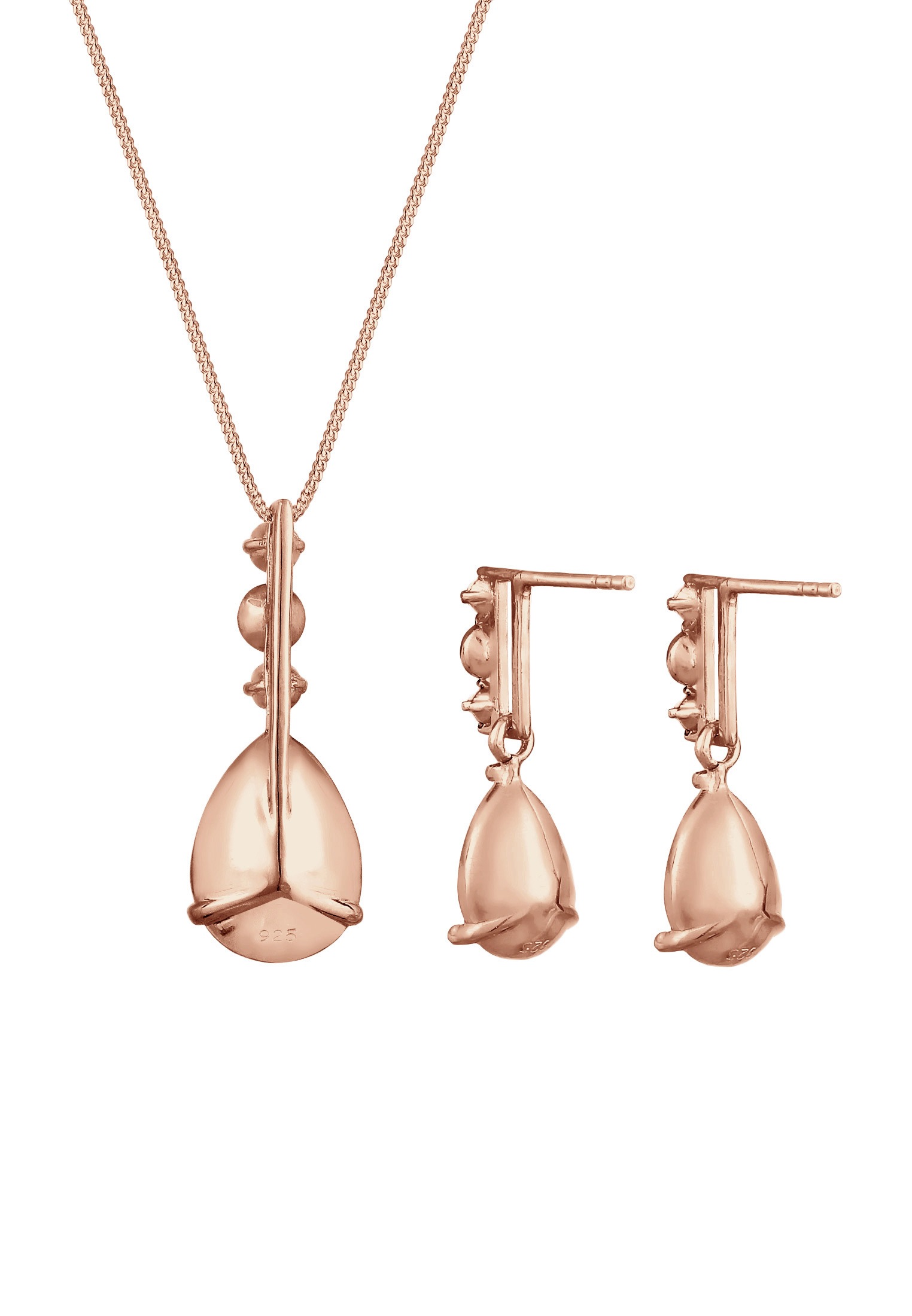 Elli Premium Schmuckset »Set Tropfen Kristalle 925 Silber«