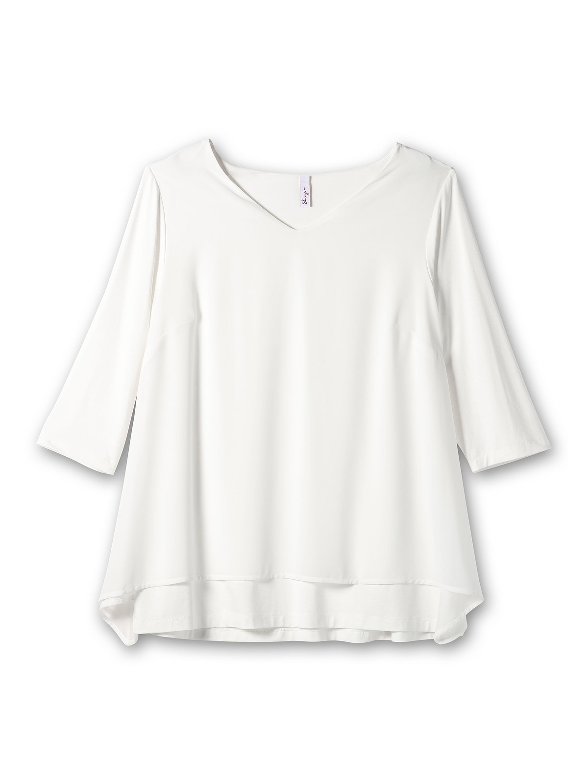 Sheego 3/4-Arm-Shirt »Große Größen«, mit Chiffon-Oberteil