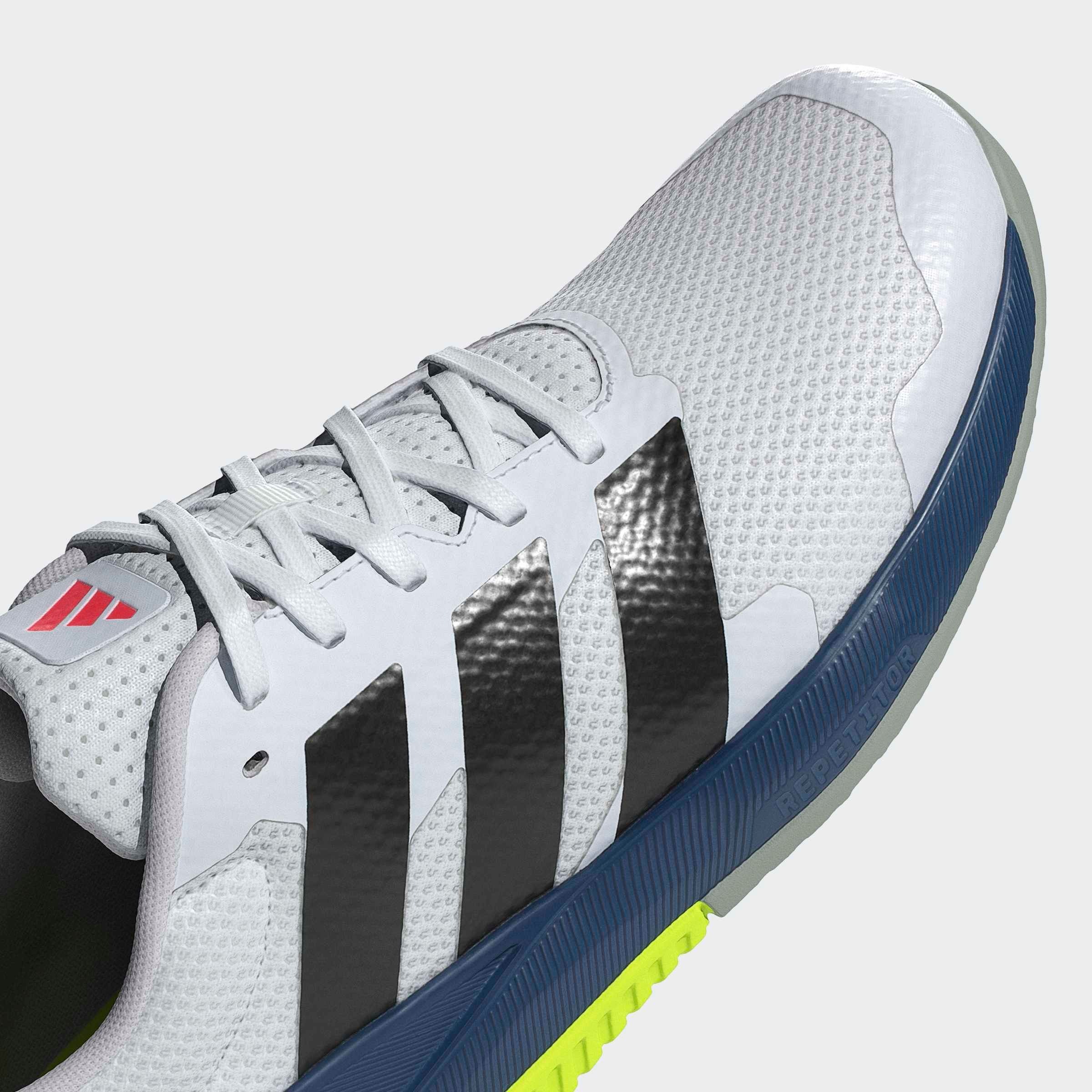 Trainingsschuh ADIDAS PERFORMANCE "DROPSET BASE", Herren, Gr. 44, cloud weiß, core schwarz, dusky petrol, Textil, Schuhe 3