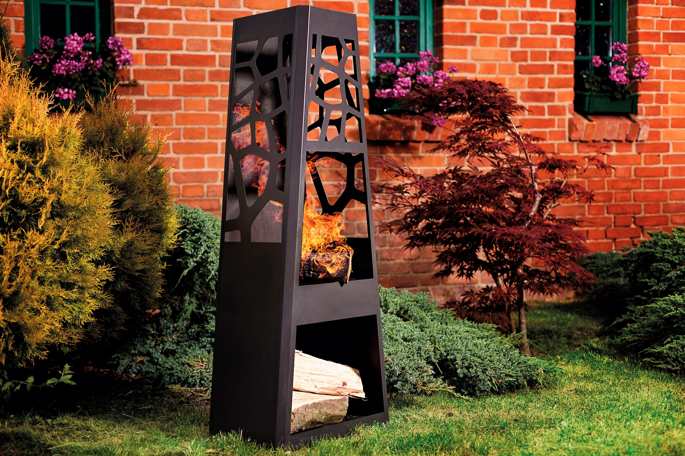 dobar Feuerstelle »Design XL«, Gartenkamin, BxLxH: 48x30,5x124 cm