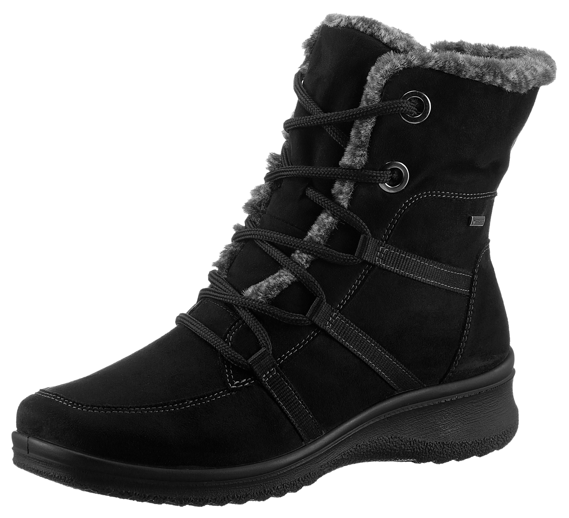 Ara Winterboots "MÜNCHEN", Schnürboots, Winterstiefelette in Komfortweite H = sehr weit