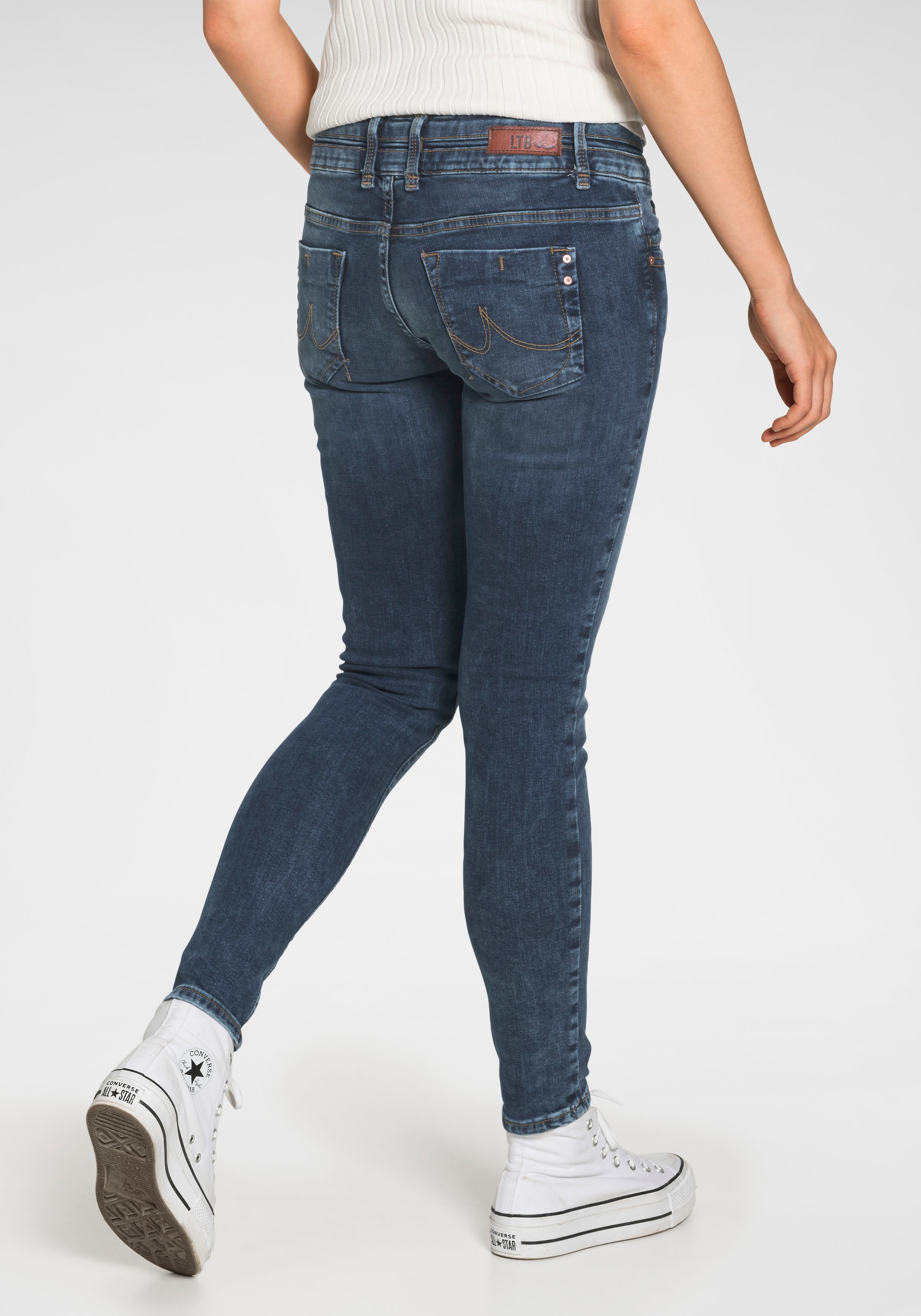 Leibhöhe Bein, niedriger Stretch-Anteil mit | BAUR »Julita und bestellen extra-engem X«, Skinny-fit-Jeans LTB