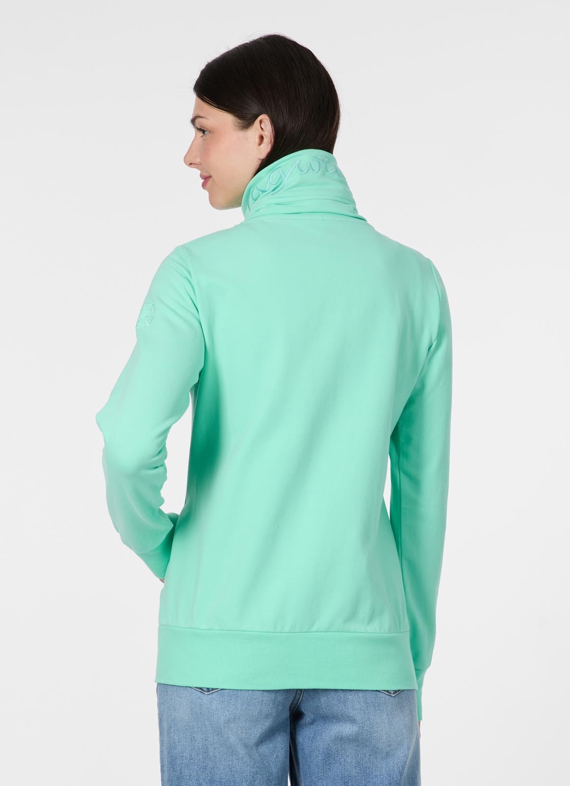 Ragwear Sweatjacke »RONETTE B« Dünne Baumwollmischung mit Marken-Stickerei am Kragen