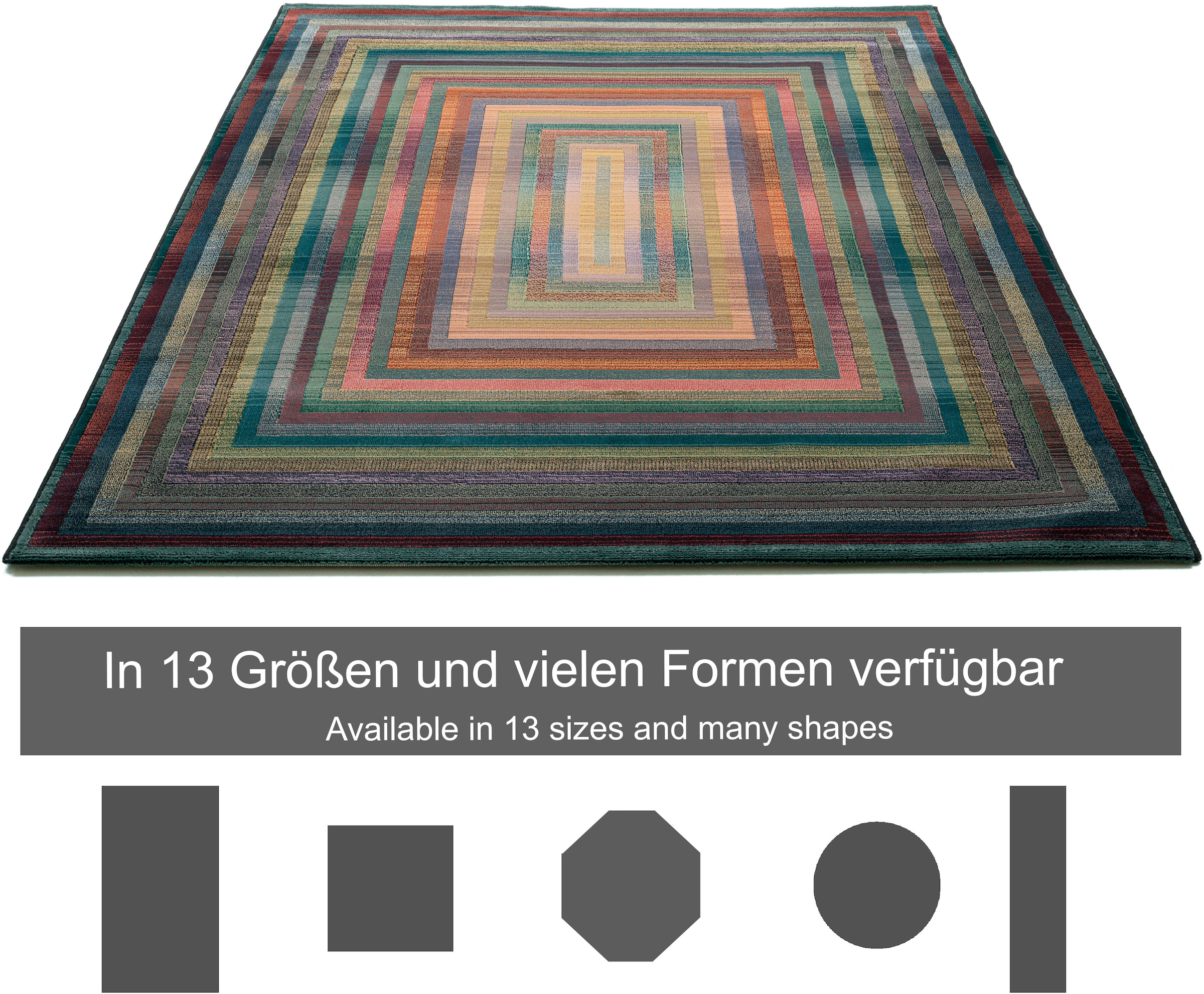 THEKO Läufer »Gabiro 001«, rechteckig, 10 mm Höhe, Teppich-Läufer, gewebt, ideal im Flur & Schlafzimmer