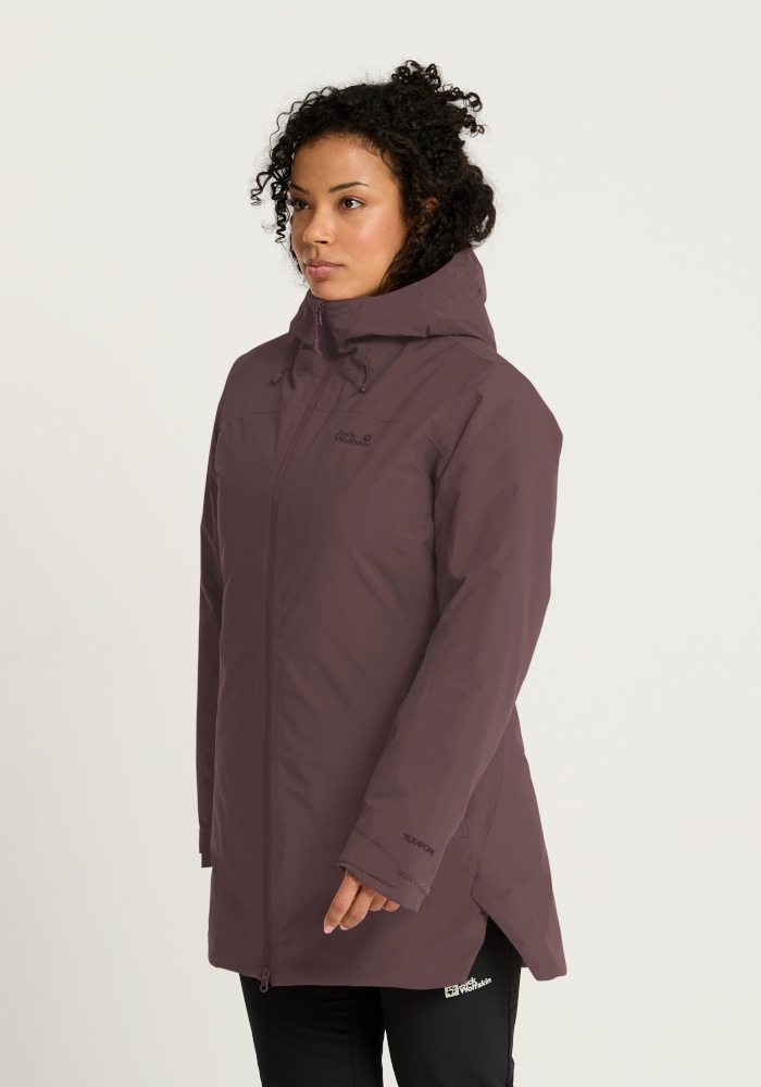 Jack Wolfskin Wintermantel "HEIDELSTEIN 2 INS JKT W" mit langärmeliger Form, aus Polyester