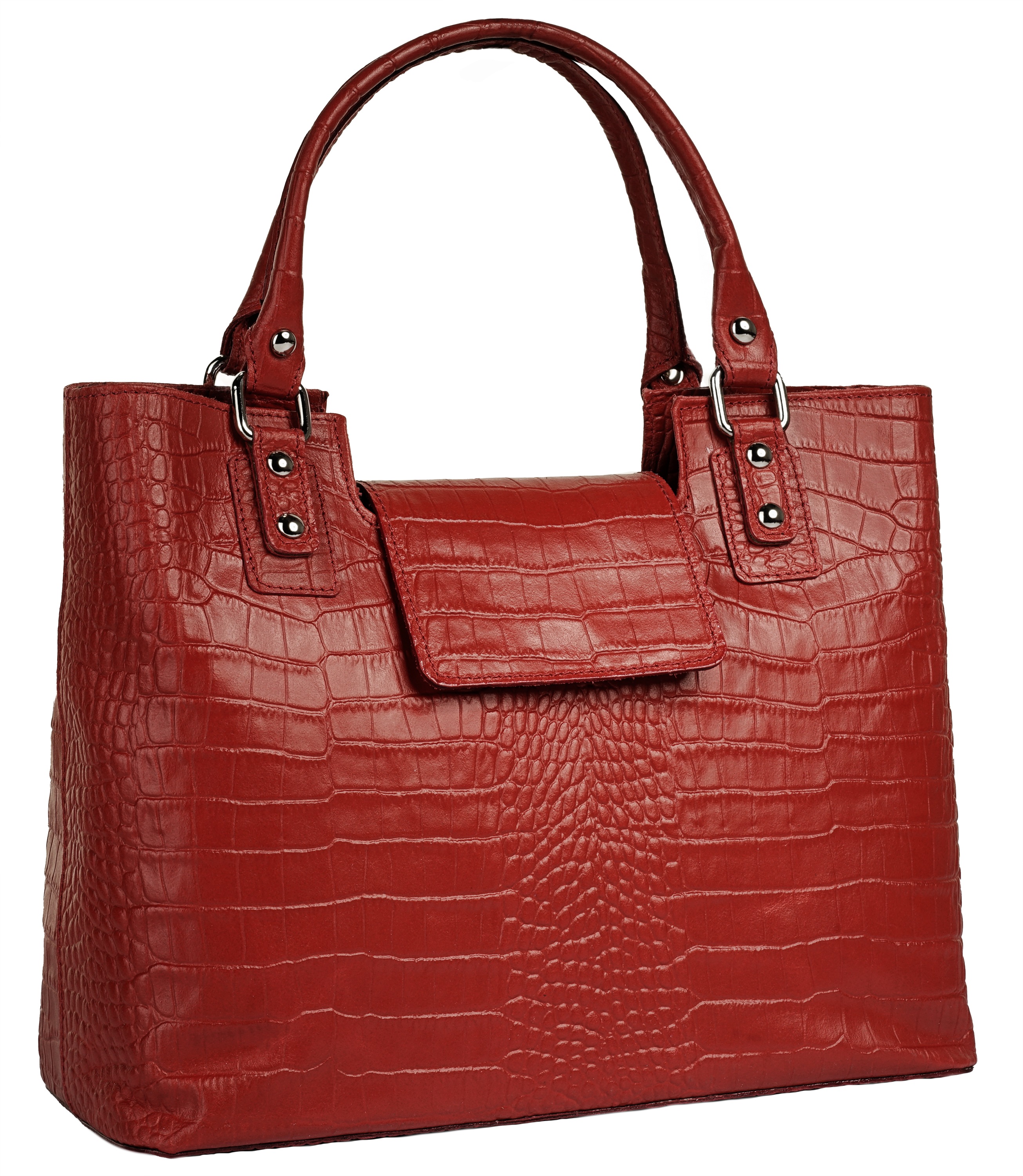 Thumbnail - Cluty Henkeltasche, echt Leder, Made in Italy