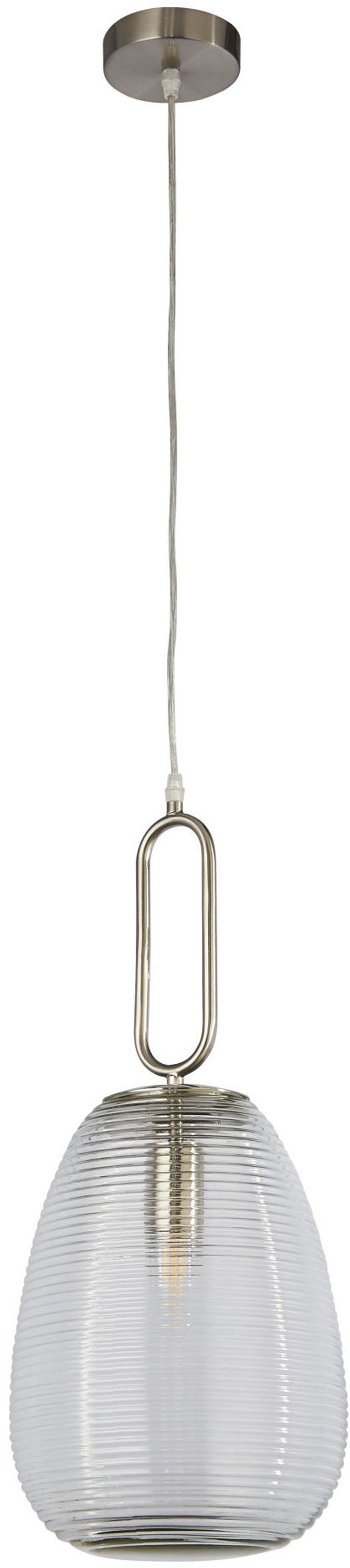 Searchlight Pendelleuchte »Elixir-Pendelleuchte - Nickel und geripptes Glas« E27 1 Stk.