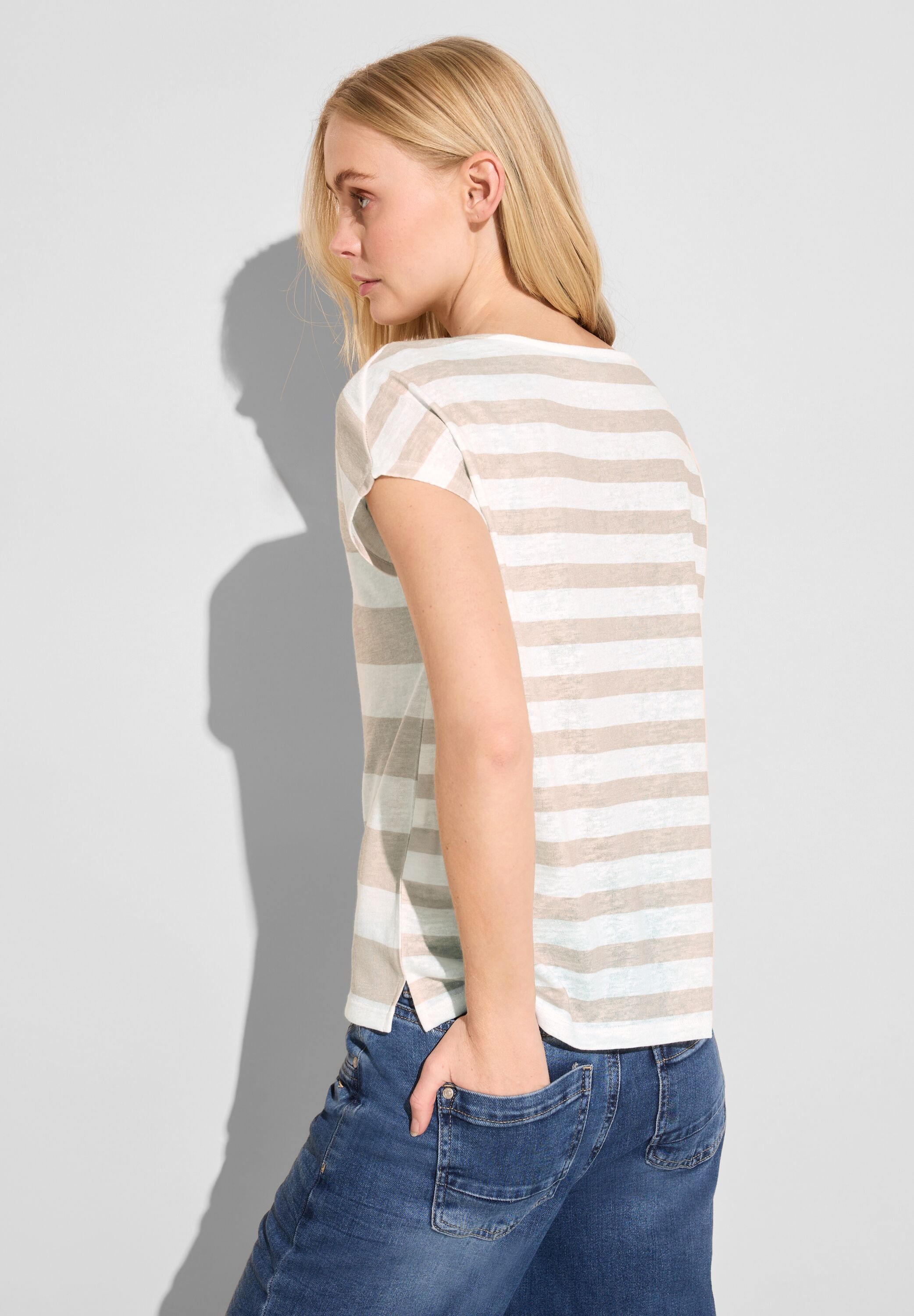 STREET ONE Rundhalsshirt, im Streifen-Design