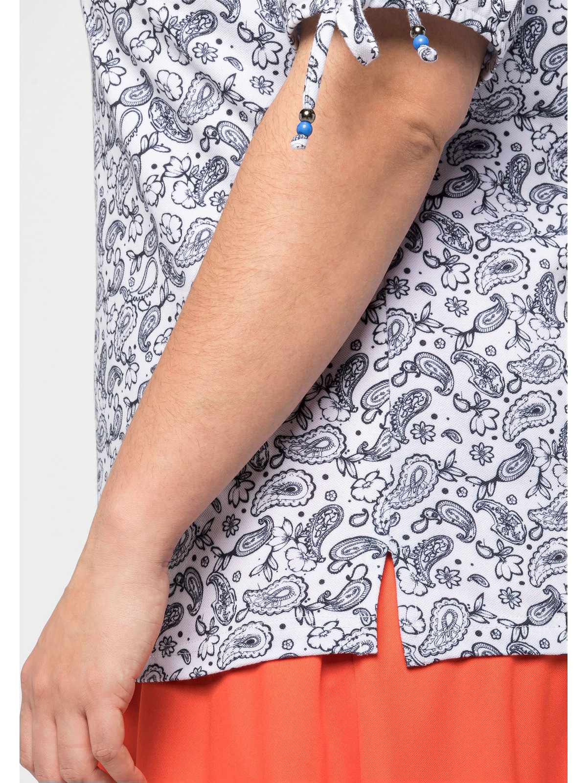 Sheego kaufen Größen«, am »Große mit BAUR Bindeband und Arm | Paisleydruck T-Shirt für