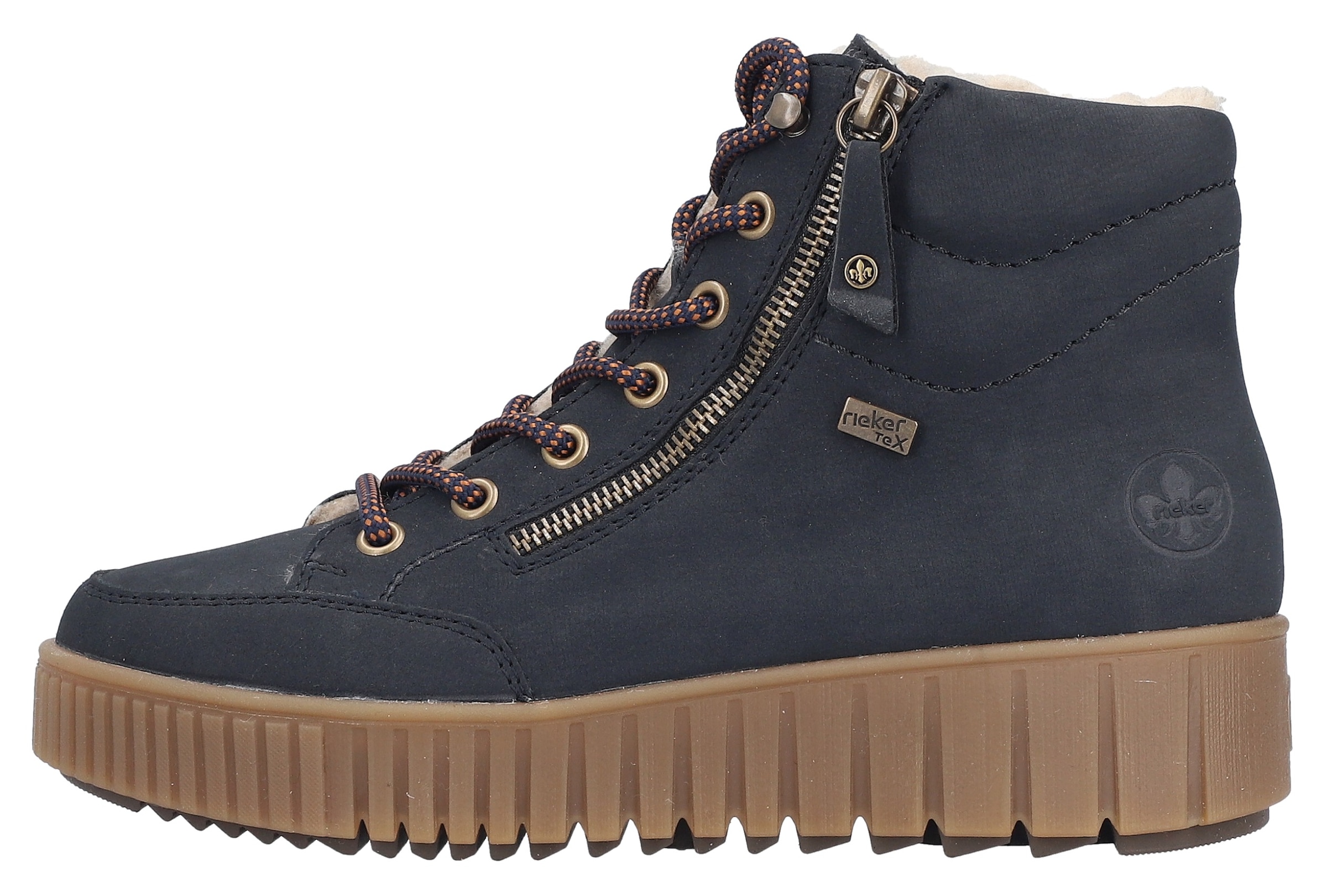 Rieker Winterboots, Plateaustiefelette, Schnürboots mit Warmfutter und TEX-Ausstattung
