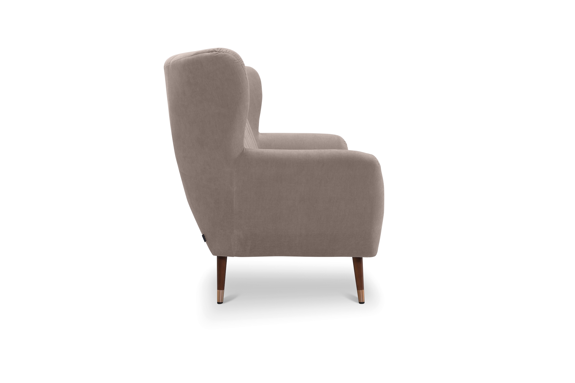 exxpo - sofa fashion 2-Sitzer »Polly, bequem mit hoher Rückenlehne, hohe Füße, Ohrensesselcouch«, Küchensofa, hochwertige Bezugsvarianten und aktuelle Farben