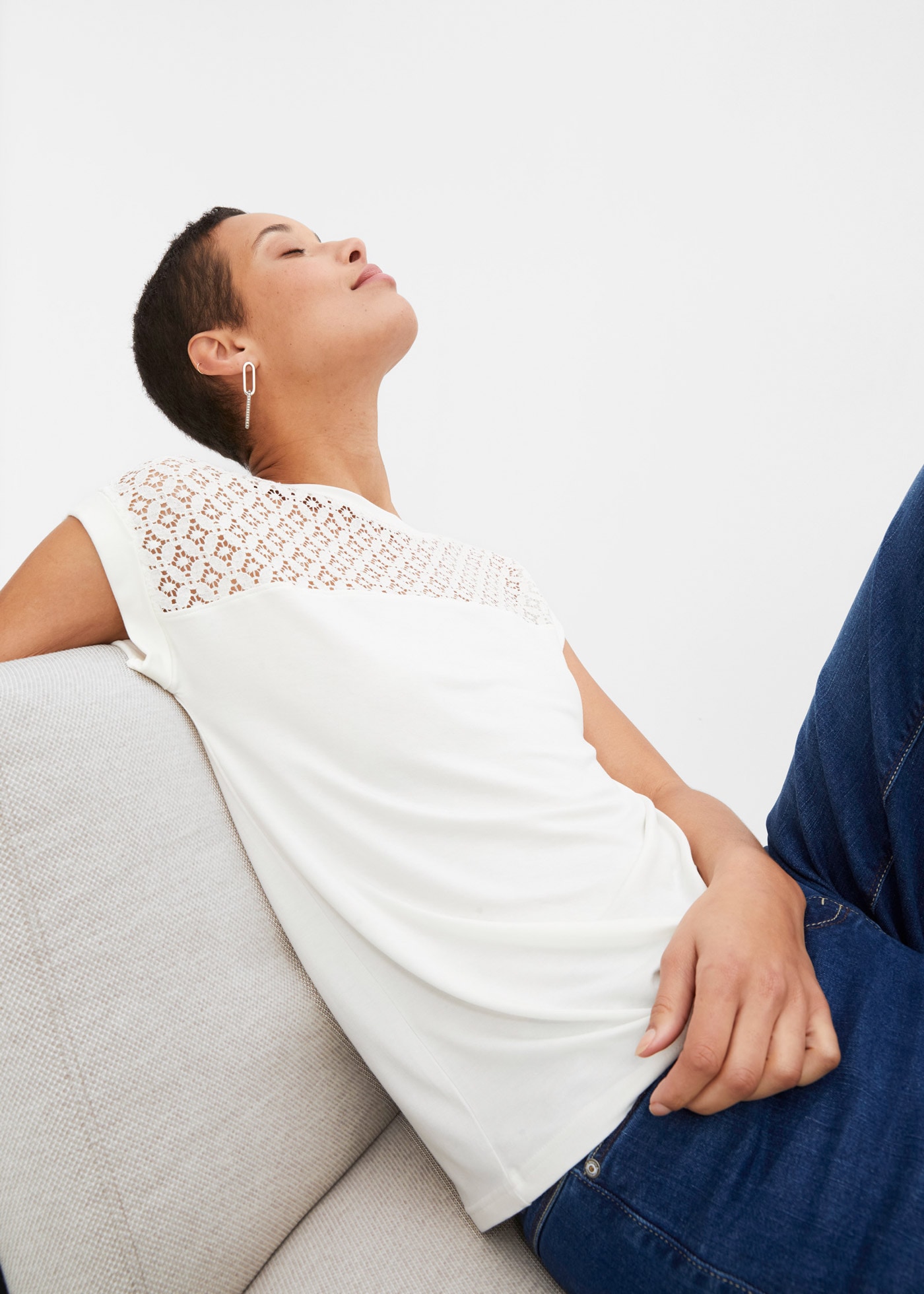 bonprix T-Shirt »Shirt aus Viskose-Mix« Shirt aus Viskose-Mix