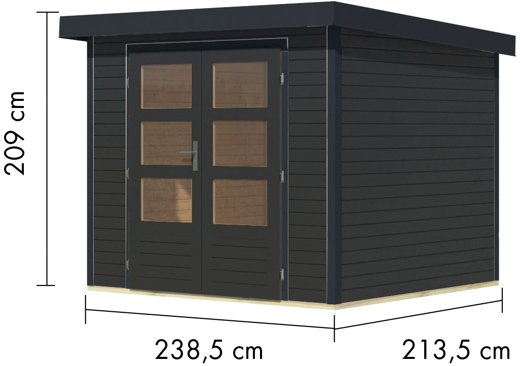 Karibu Gartenhaus »Jupiter 3 C«, in verschiedenen Farben