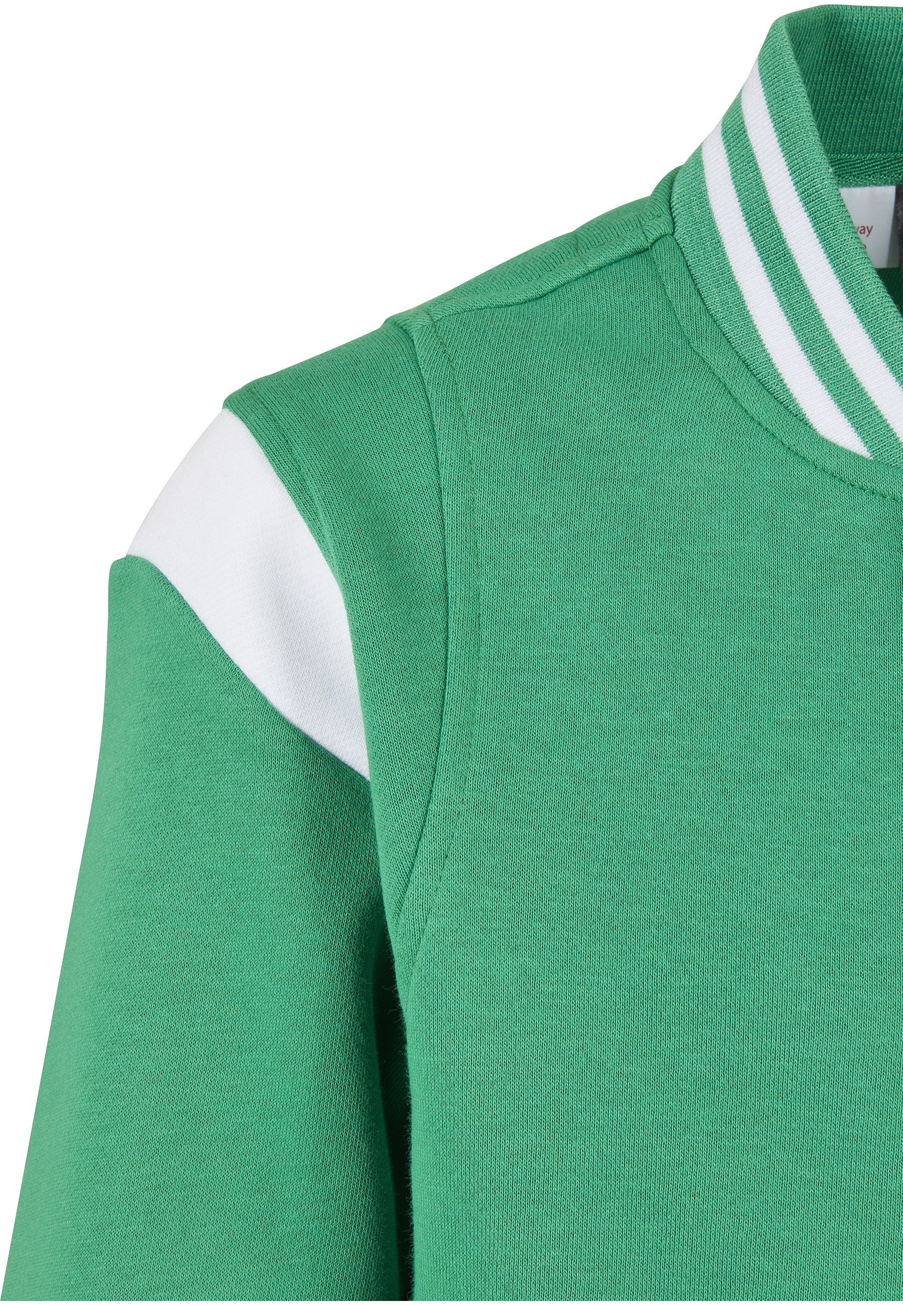 URBAN CLASSICS Collegejacke »Urban Classics Herren Boys Inset College Sweat Jacket« 1 Stk. tlg. ohne Kapuze