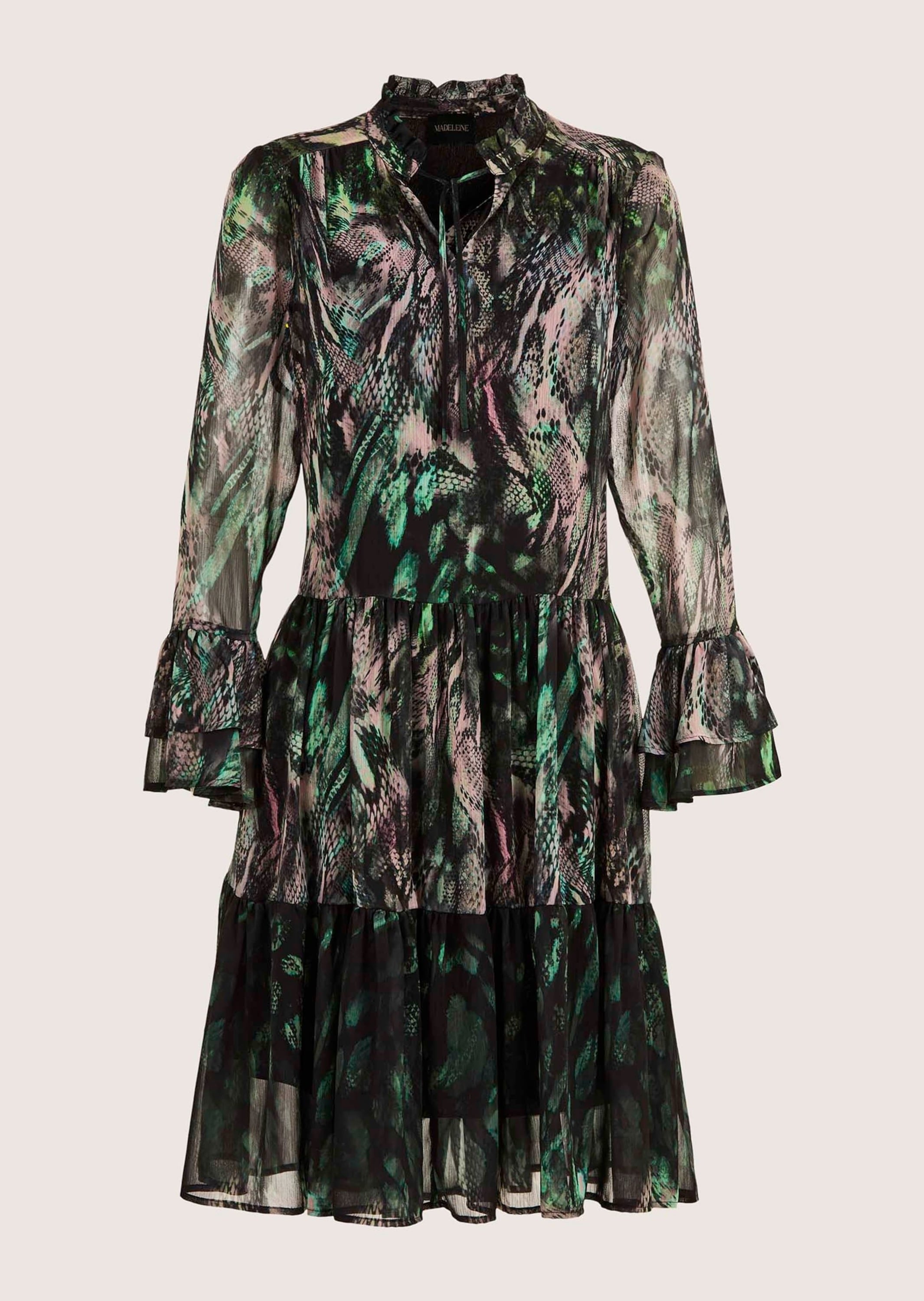 MADELEINE Sommerkleid "Kleid Elegantes Stufenkleid mit All-Over-Print" Chif günstig online kaufen