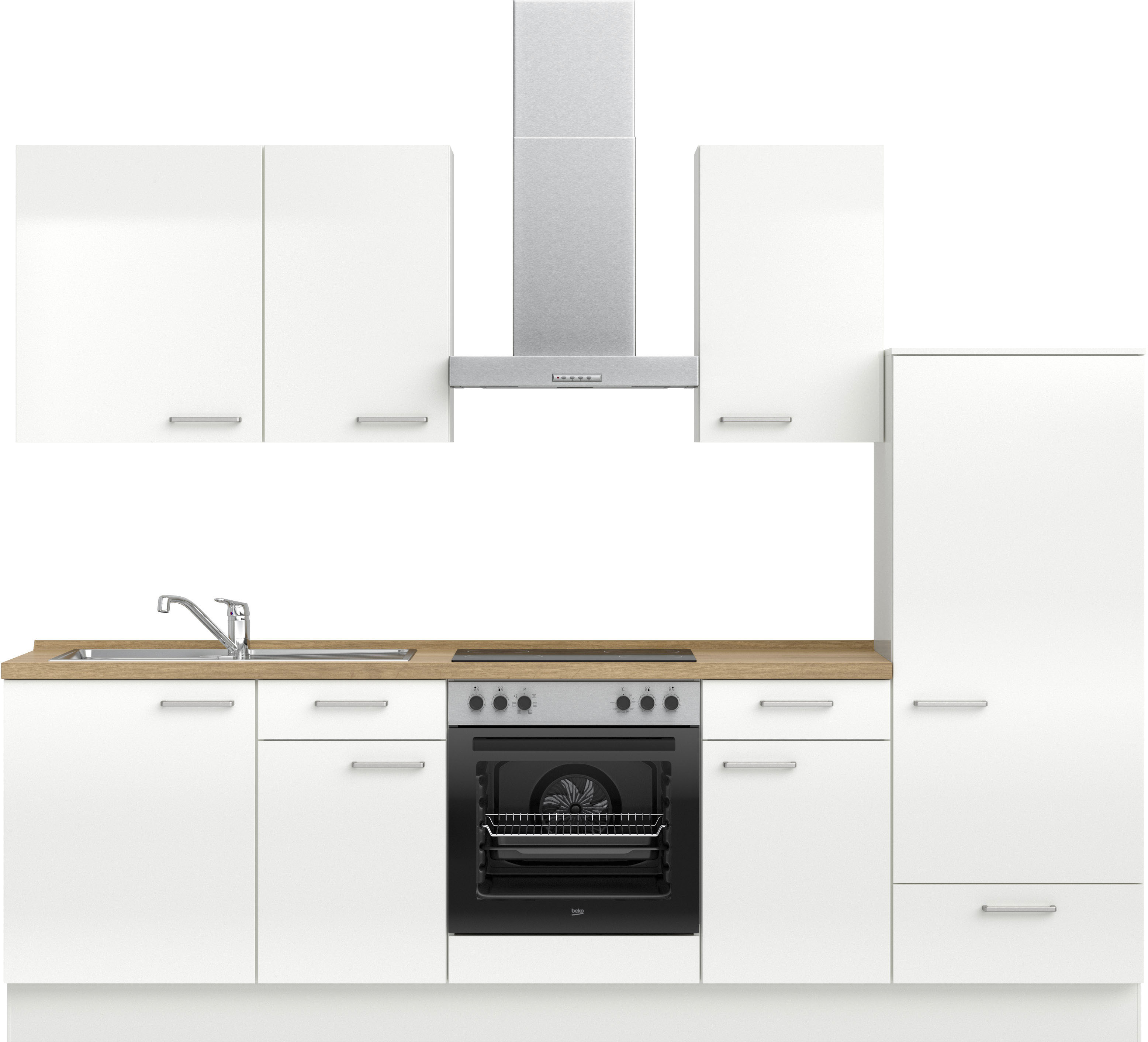 nobilia ""Flash I", NEU: individuell anpassbar mit gratis Profi-Beratung" vormontiert, Breite 270 cm, Ausrichtung wählbar, wahlw. mit E-Geräten