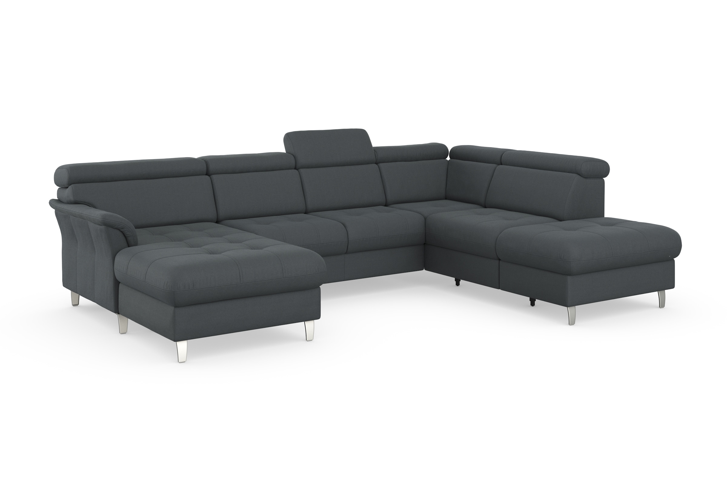 sit&more Wohnlandschaft »Marano U-Form« inklusive Kopfteilverstellung, wahlweise mit Bettfunktion, Bettkasten