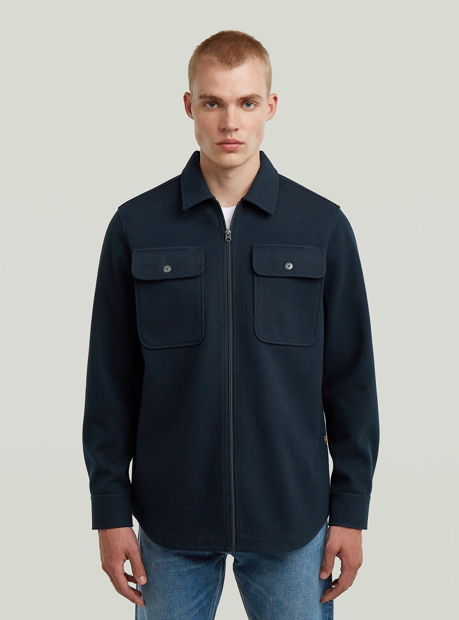 G-STAR Langarmshirt "GPO Zip Overshirt" günstig online kaufen