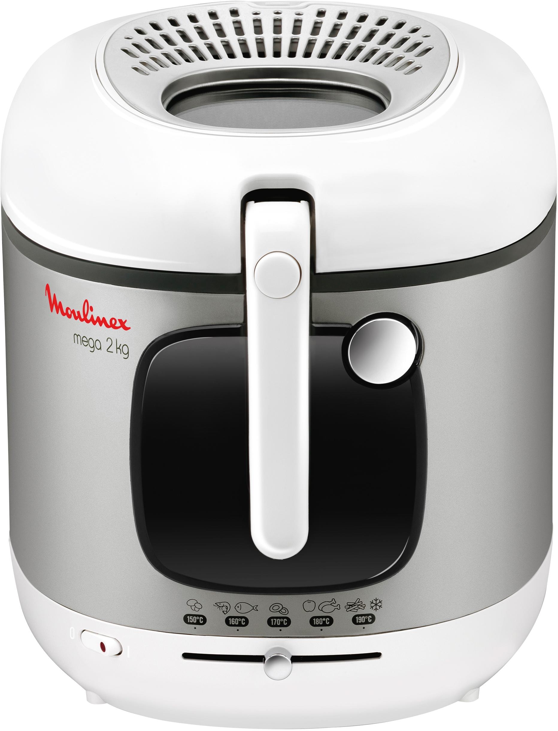 Moulinex Fritteuse »Mega«, 2100 W, Kapazität 2 kg, für 8 Personen, Anti-Geruchs-Filter, AM4800