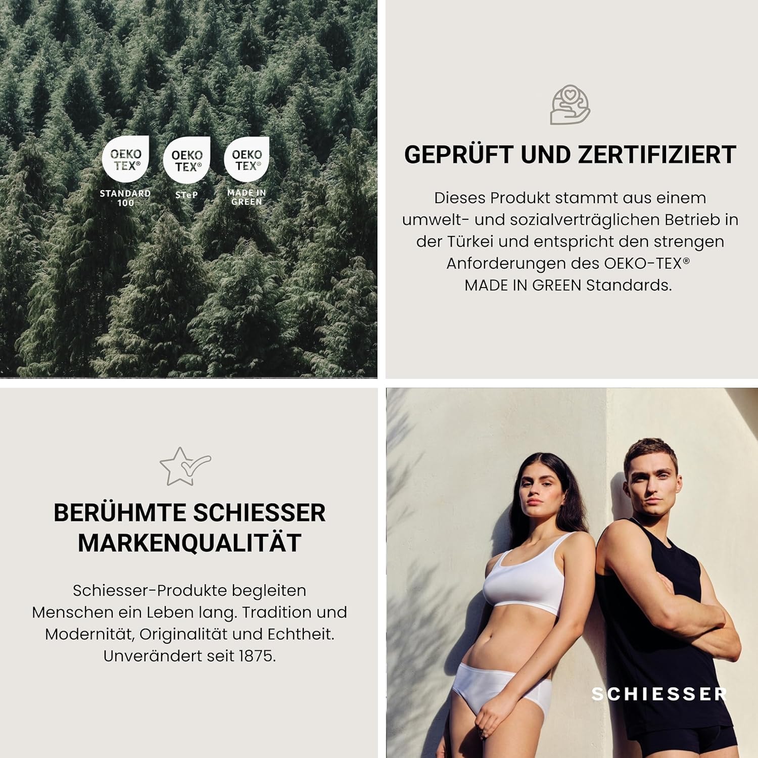 Schiesser Wendebettwäsche »Rowan aus weicher Baumwolle in wunderschönem Beerenprint« 2 Stk. tlg. Made in Green