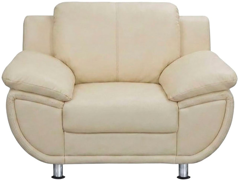 TRENDMANUFAKTUR Sessel "Rondo, Breite 121 cm, breite Armlehnen, Füße chromfarben" Big-Sessel wahlweise mit Federkern, bequem