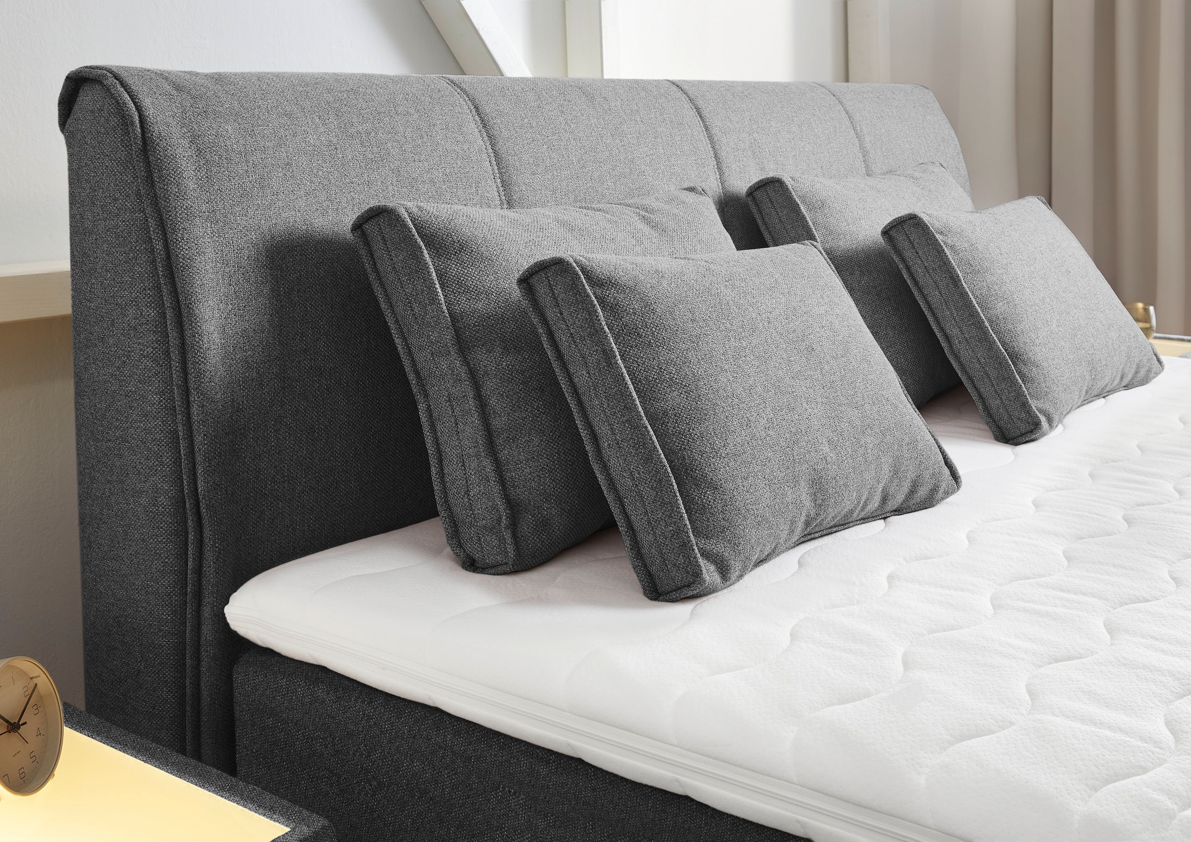 Jockenhöfer Gruppe Boxspringbett »"Carla", OTTOs Choice! Topseller, wahlweise mit oder ohne Bettkasten«, inkl. 4 Kissen, erhältlich in den Breiten 160 & 180cm