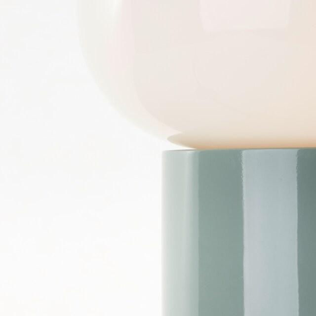 Brilliant Tischleuchte »Daeny«, 1 flammig-flammig, mit weißem Glas, 27 x 20  cm, E27, Metall, grün | BAUR
