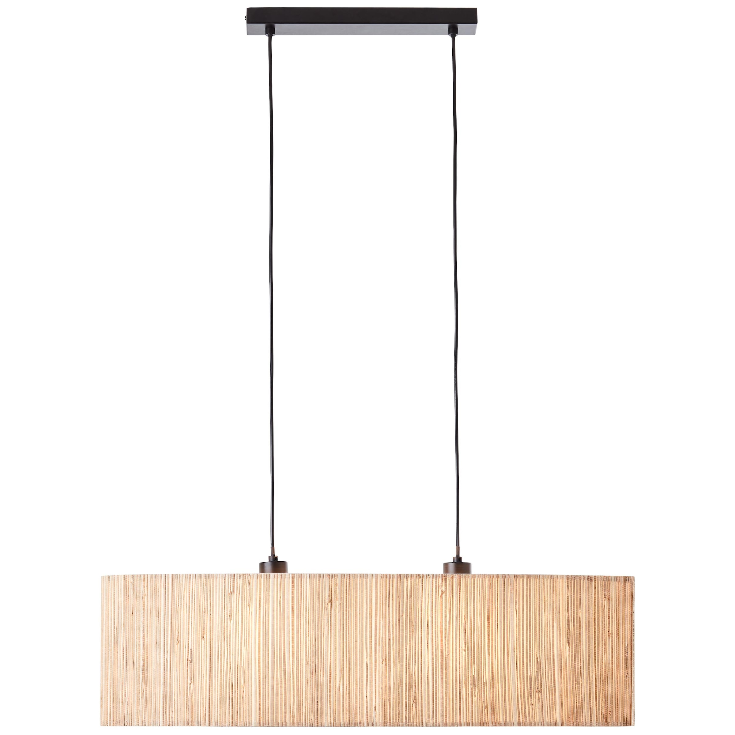 Brilliant Pendelleuchte »Wimea«, 2 flammig, Leuchtmittel E27 | ohne Leuchtmittel, 2flg schwarz/natur