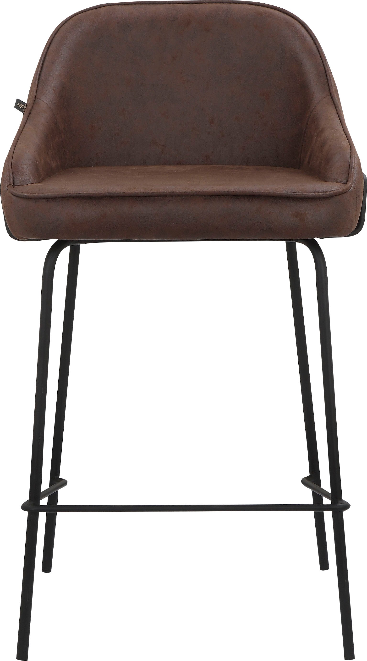 4-Fußstuhl LEONIQUE "Puant", braun, B:50cm H:87cm T:52cm, Stoff, Stühle, mit Stoff aus Polyester/recyceltem Polyester, Sitzhöhe 65 cm 2