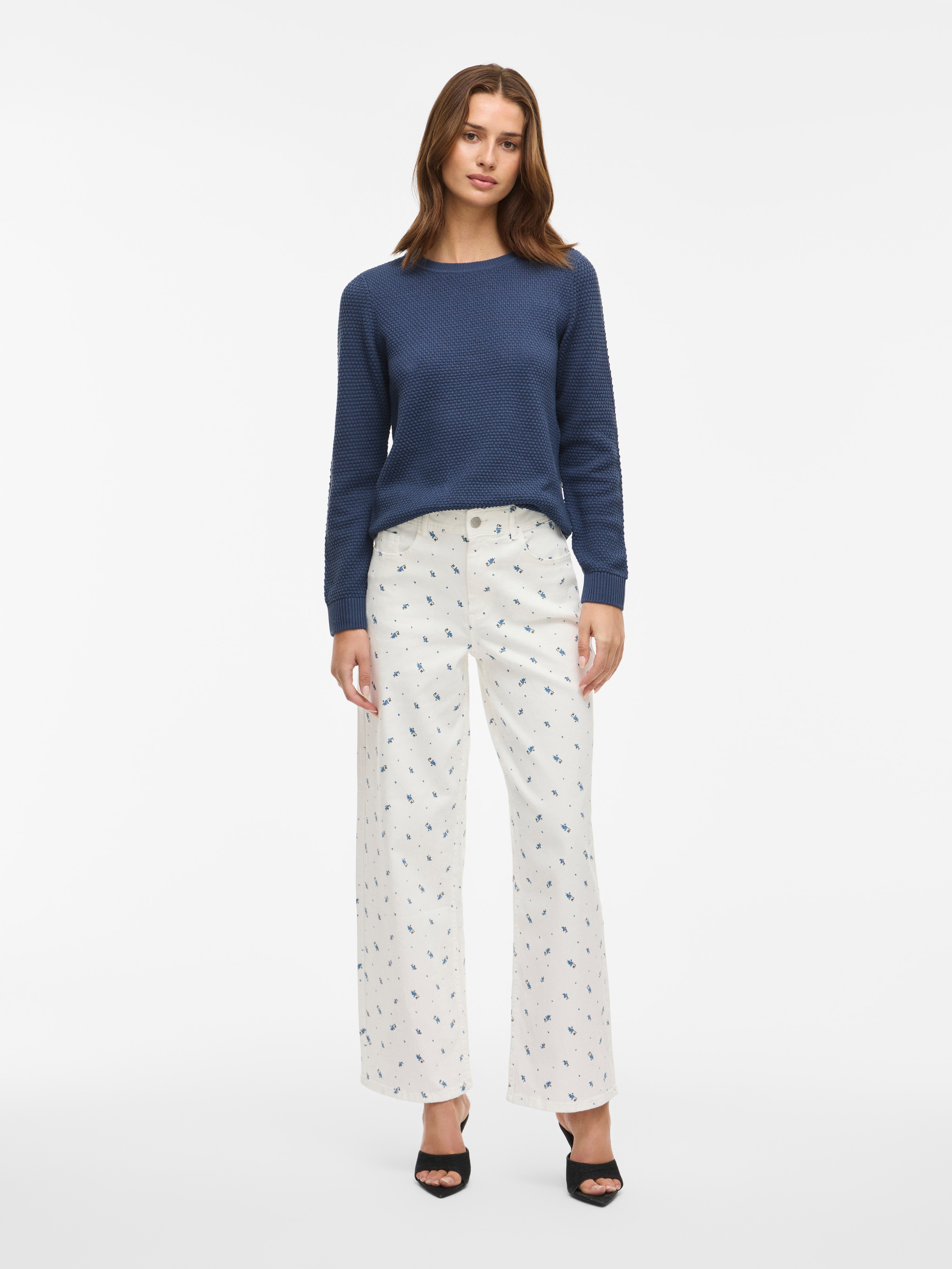 Vila Rundhalspullover »VIDALO O-NECK L/S KNIT TOP- NOOS«