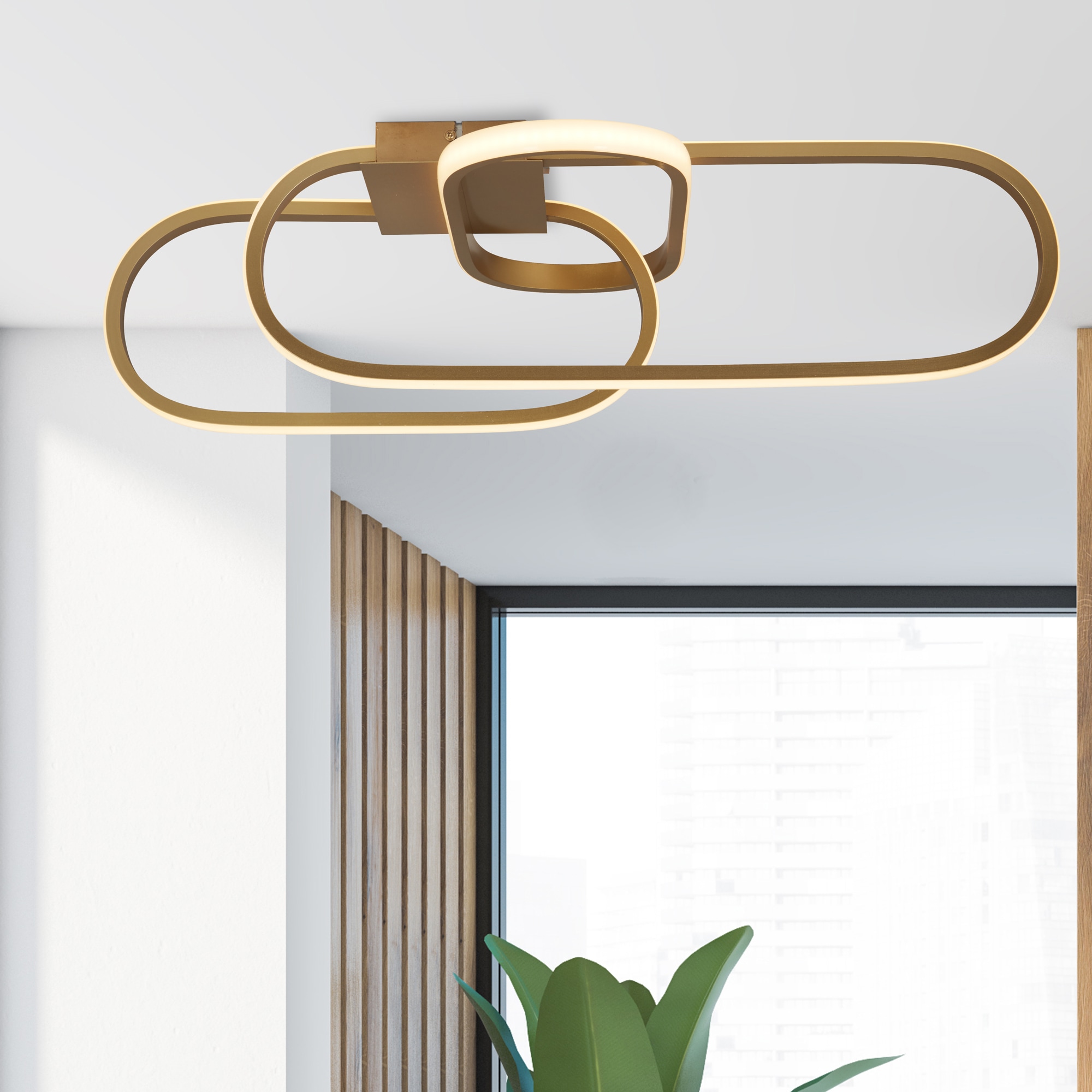 Searchlight LED Deckenleuchte »Deckenleuchte Clip, 1-flammig«, 1 flammig, Leuchtmittel LED-Modul | LED fest integriert, Minimalistisches Ambiente