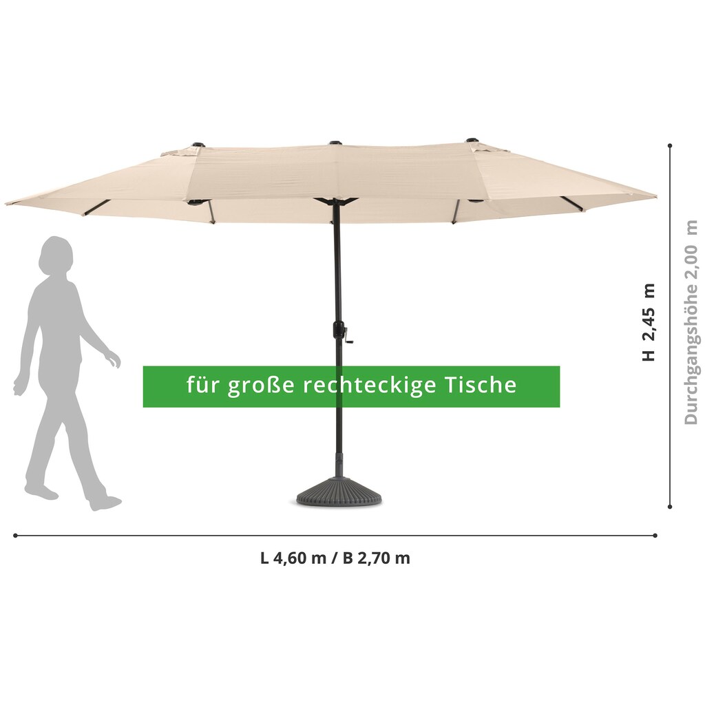 Leco Sonnenschirm »Oval-Schirm "DAS ORIGINAL" 4,6x2,7 m«