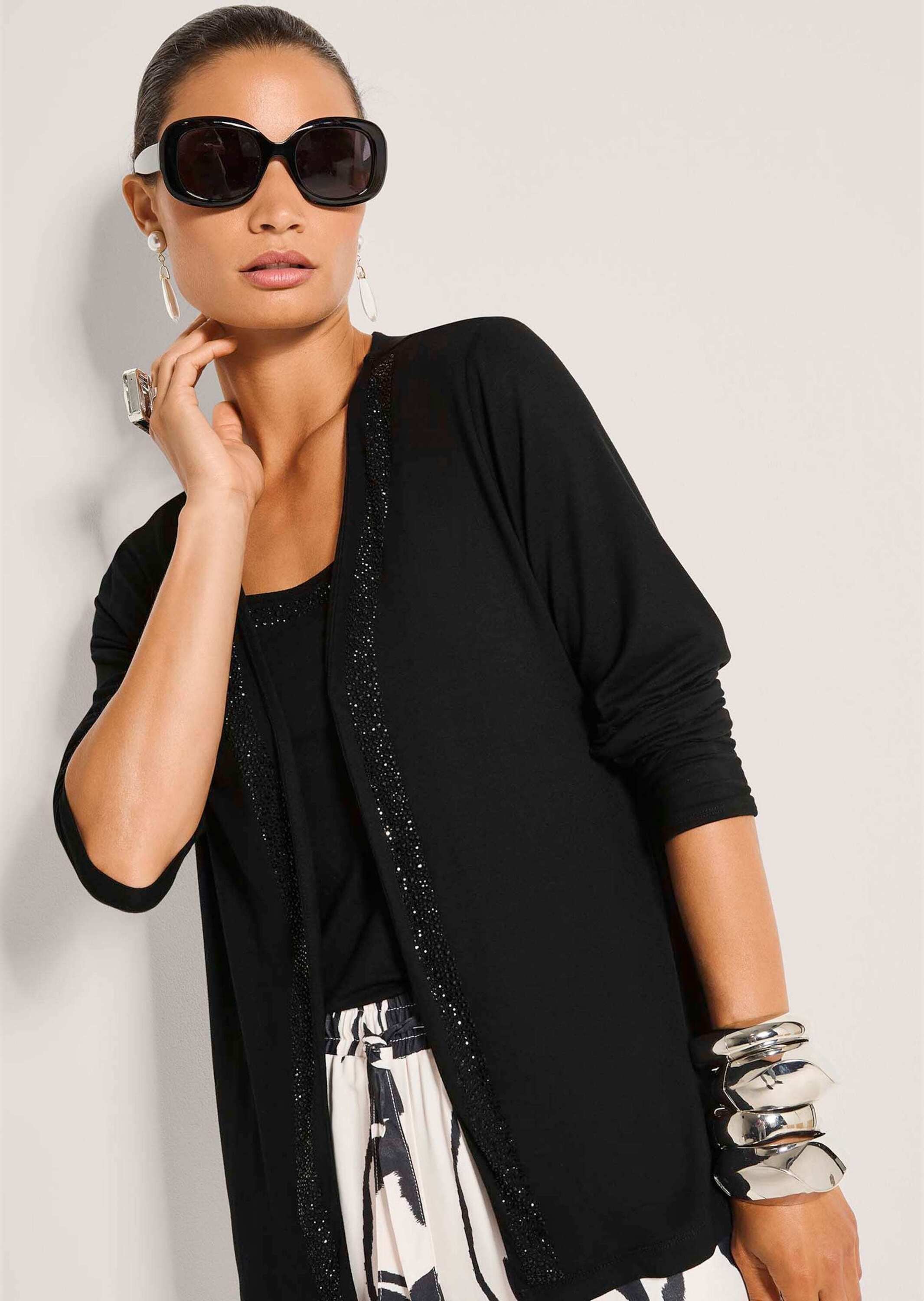 MADELEINE Langarmshirt »Shirtjacke Offene, leichte Jacke in weiter Form«