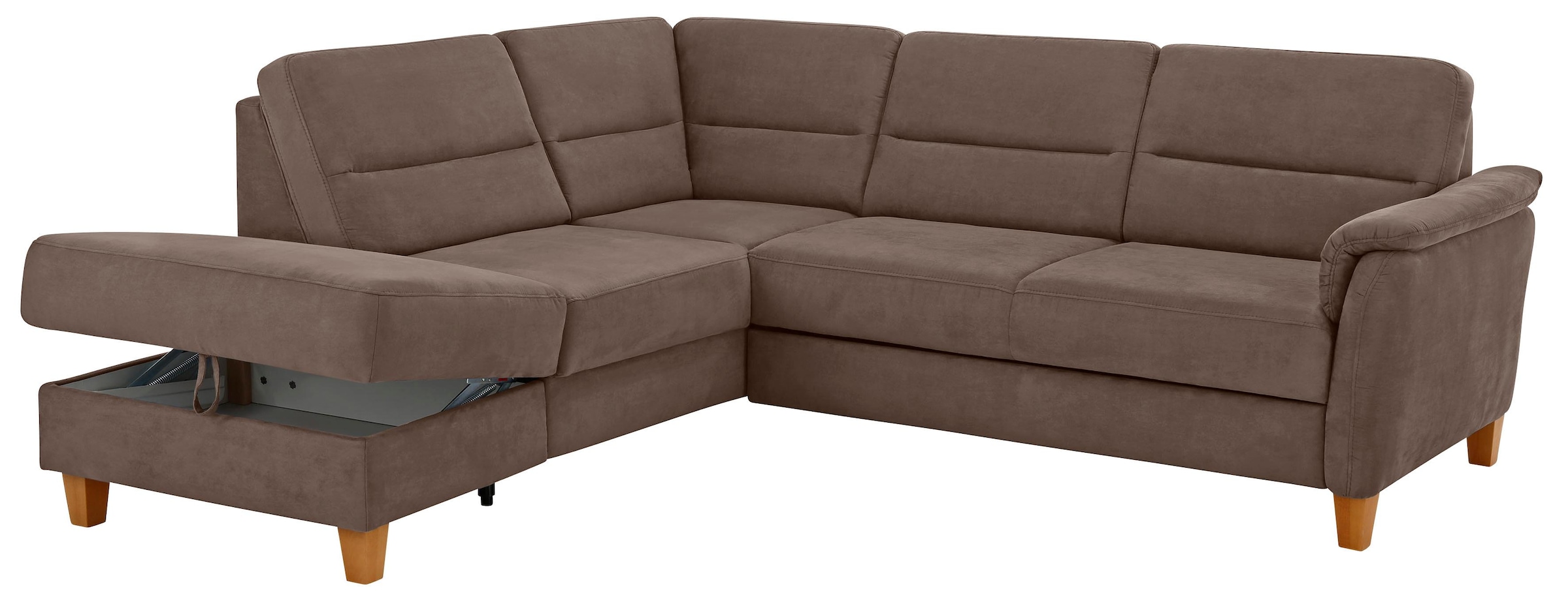 Home affaire Ecksofa »Palmera L-Form«, Federkern, wahlweise mit Bettfunktion und mit/ohne Stauraum