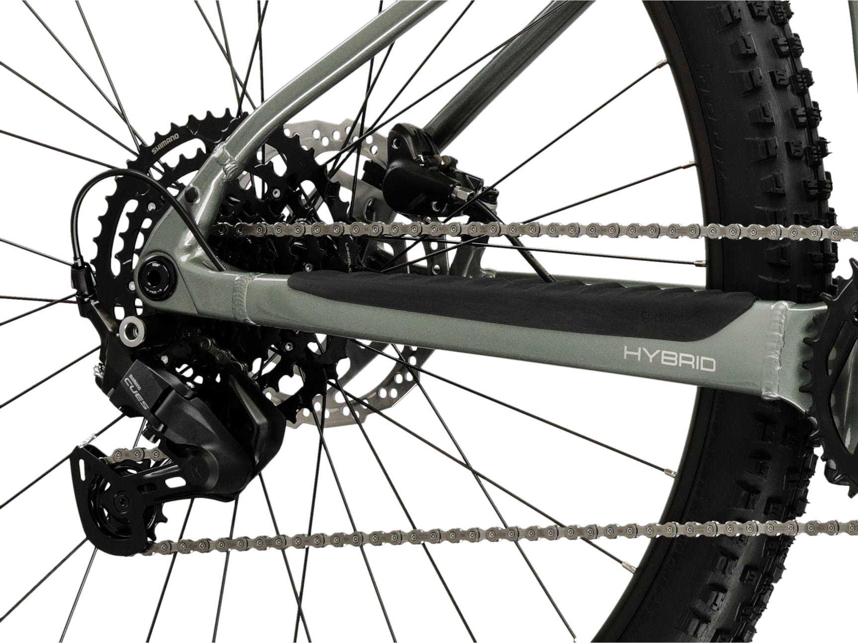 Kross »Influx Hybrid 1.0 20Ah/720Wh 29 Zoll grau 9 Gänge 2026« 9 Gang Shimano CUES U4000 Schaltwerk Kettenschaltung Mittelmotor 250 W