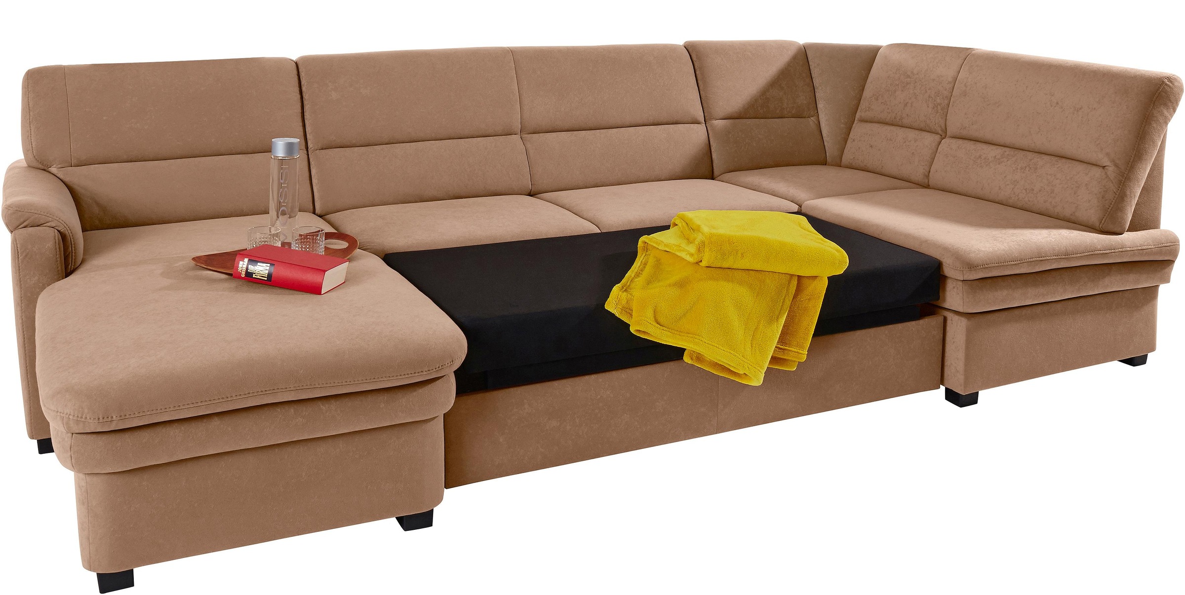 Thumbnail - sit&more Wohnlandschaft "Pisa U-Form" mit Federkern, wahlweise mit Bettfunktion