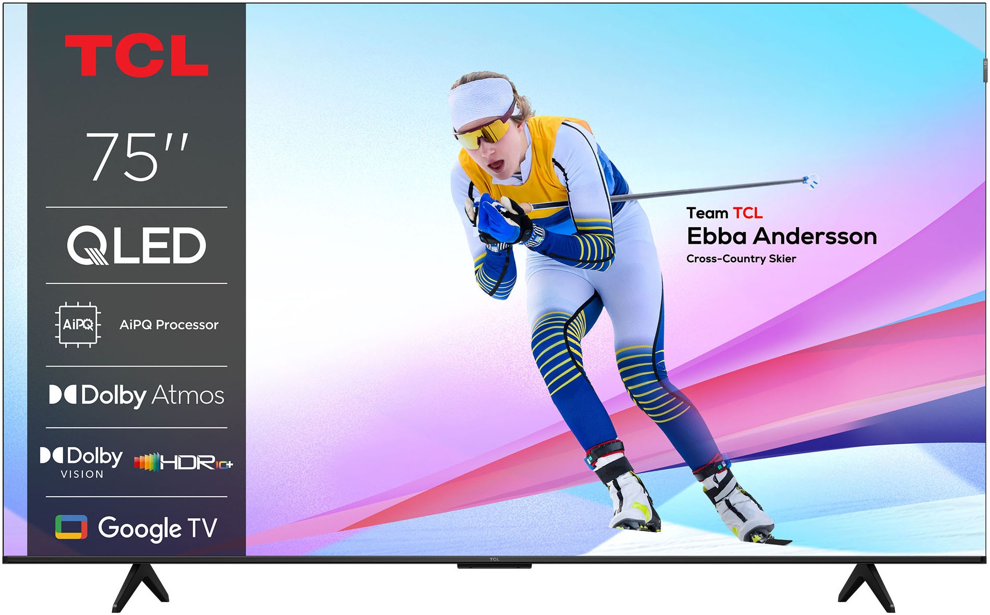 TCL QLED-Fernseher "75P71KX1", 75, schwarz, Fernseher, Multi-HDR, Dolby Vision, Smart TV, Airplay2, Dolby Atmos, Game Master