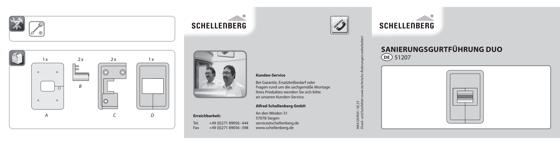 SCHELLENBERG Rollladen-Gurtführung »Duo Maxi, Sanierungs-Gurtführung«, mit Zugluftdichtung für Rollladengurte mit 23 mm Breite geeignet