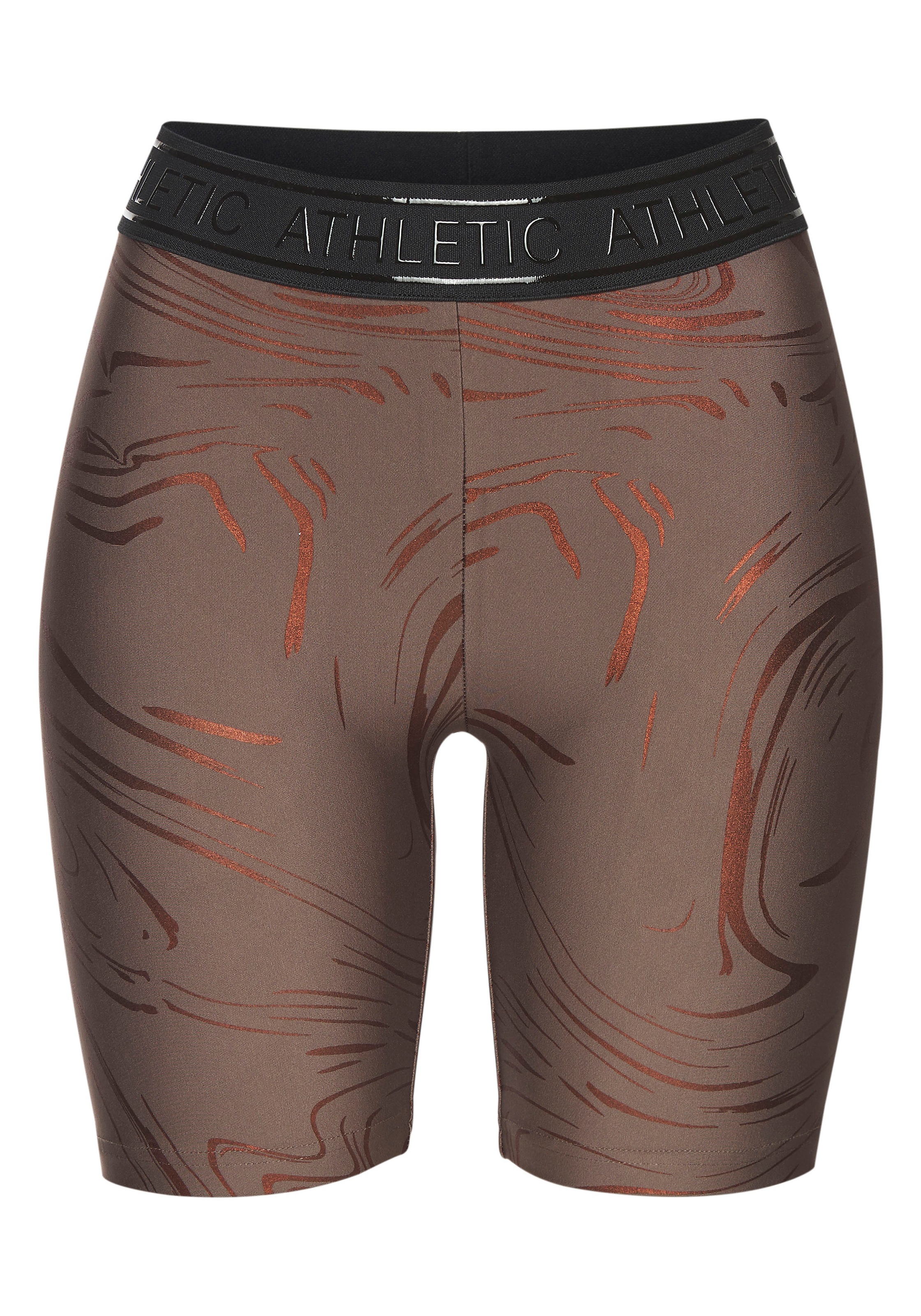 LASCANA ACTIVE Funktionsshorts, mit glänzendem 3D Schriftzug auf dem Bund günstig online kaufen