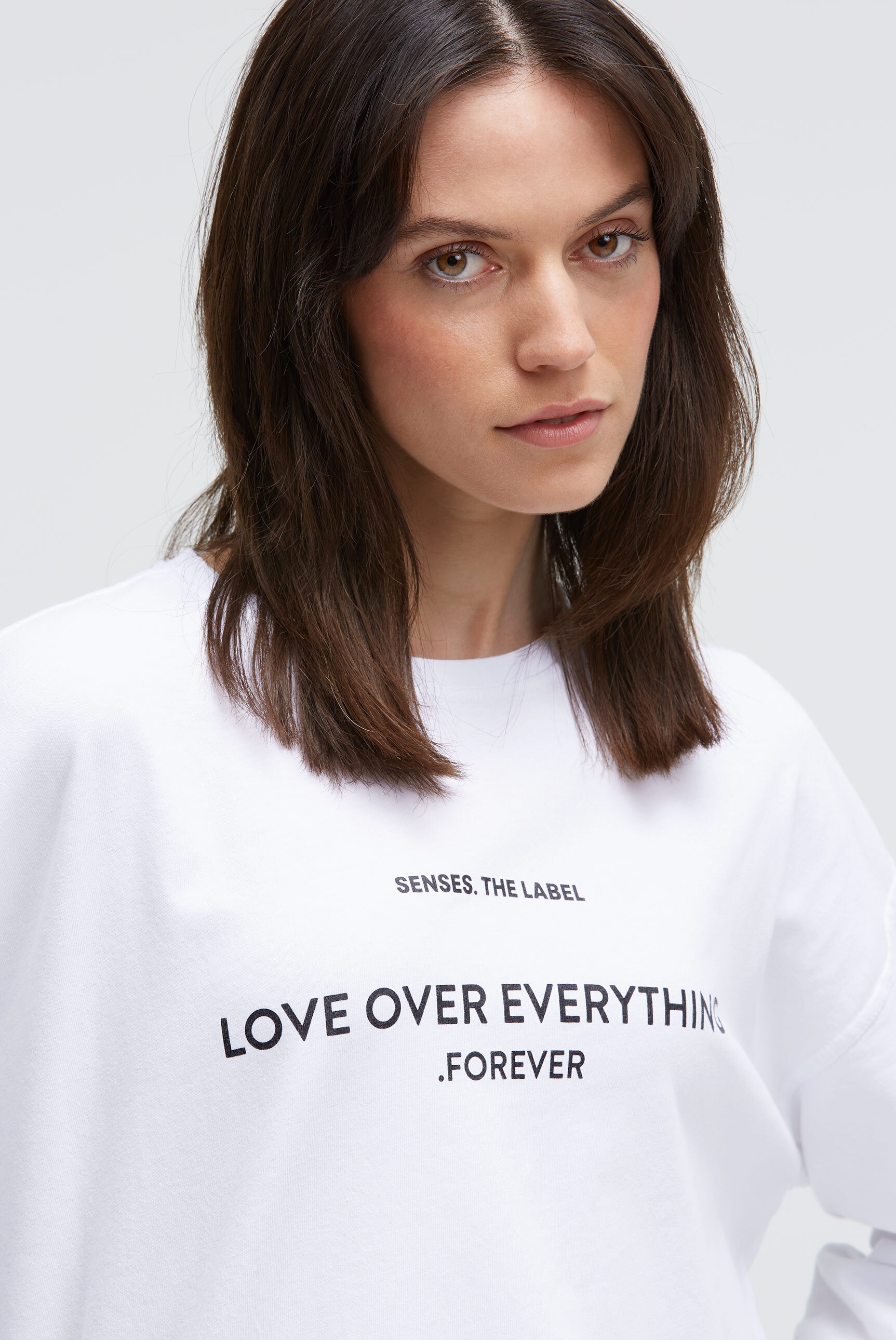 SENSES.THE LABEL Rundhalsshirt mit weiten Ärmeln