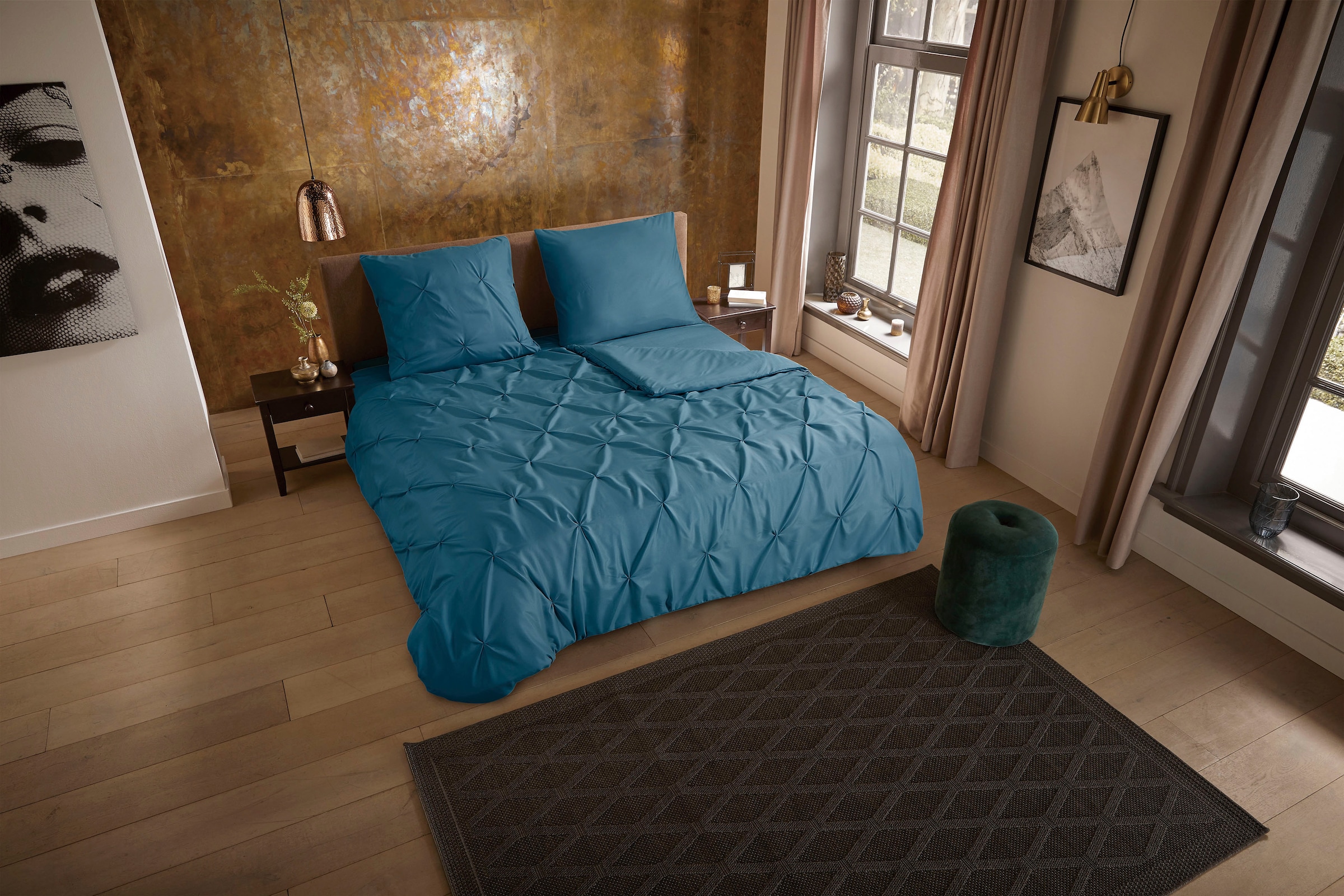 PURE luxury collection Bettwäsche "Elegance" 3 Stk. tlg. Mikrofaser, Uni, S günstig online kaufen
