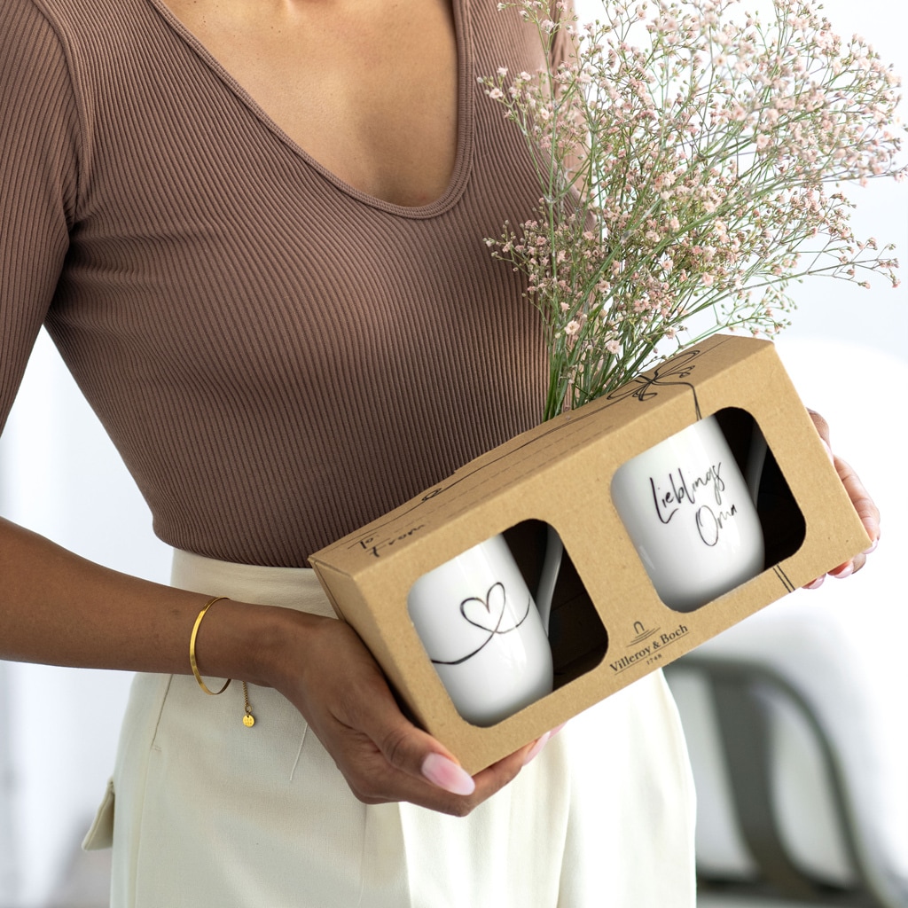 Villeroy & Boch Becher »Kaffeebecher Lieblingsoma Statement 280 ml 2er Set weiß«