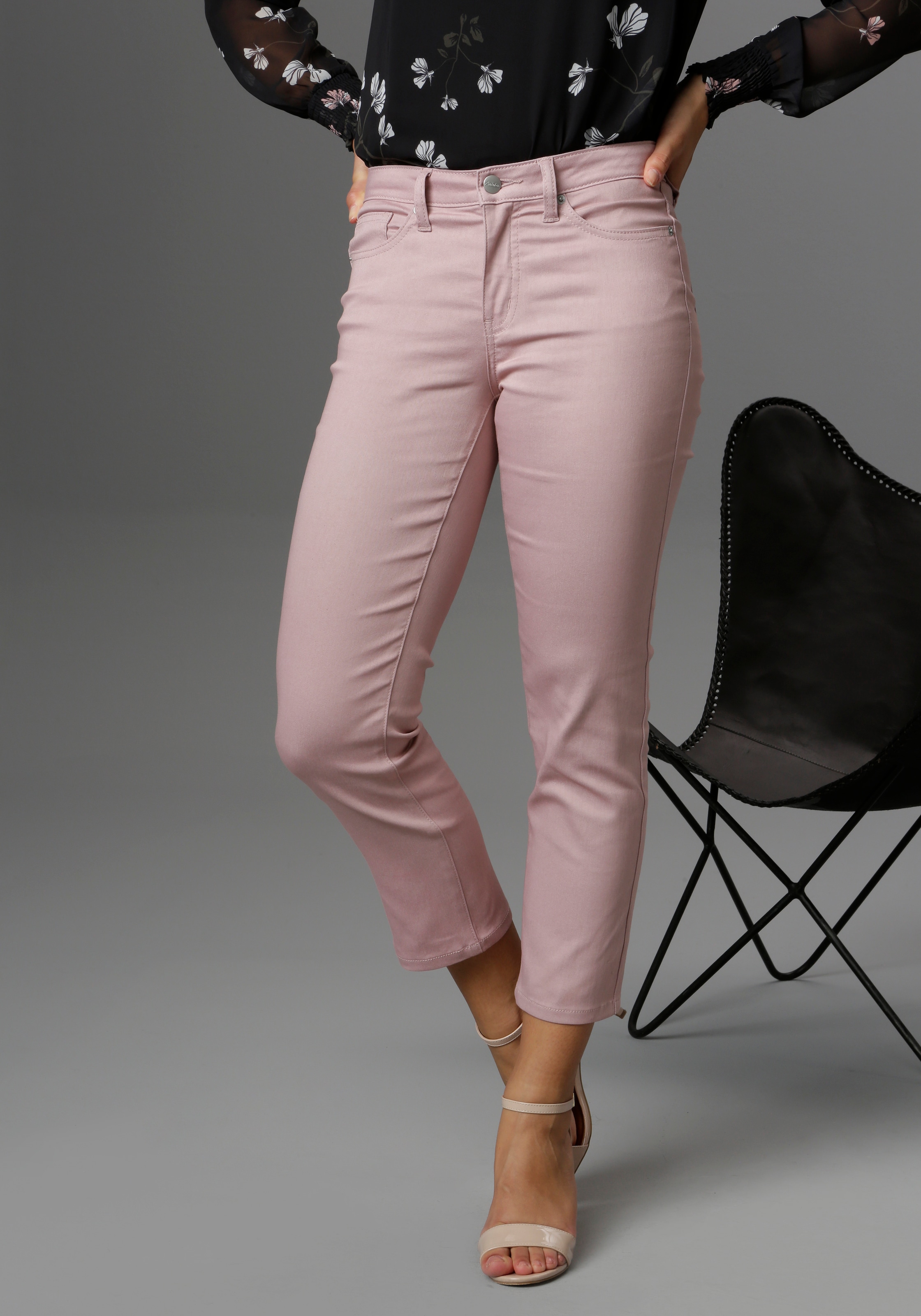 Aniston BAUR verkürzter | Straight-Jeans, für Länge cropped in SELECTED bestellen