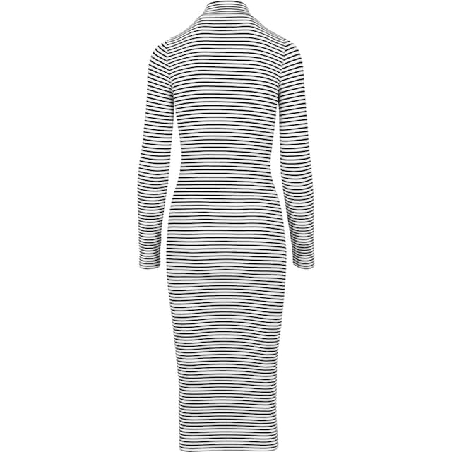 URBAN CLASSICS Jerseykleid »Damen Ladies Striped Turtleneck Dress«, (1 tlg.)  kaufen | BAUR
