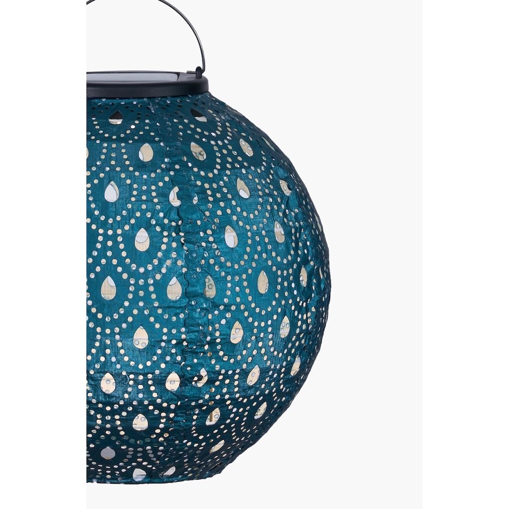 Pauleen LED Laterne »Sunshine Charm Lampion Solar blau Tyvek Vlies«, 1 flammig-flammig