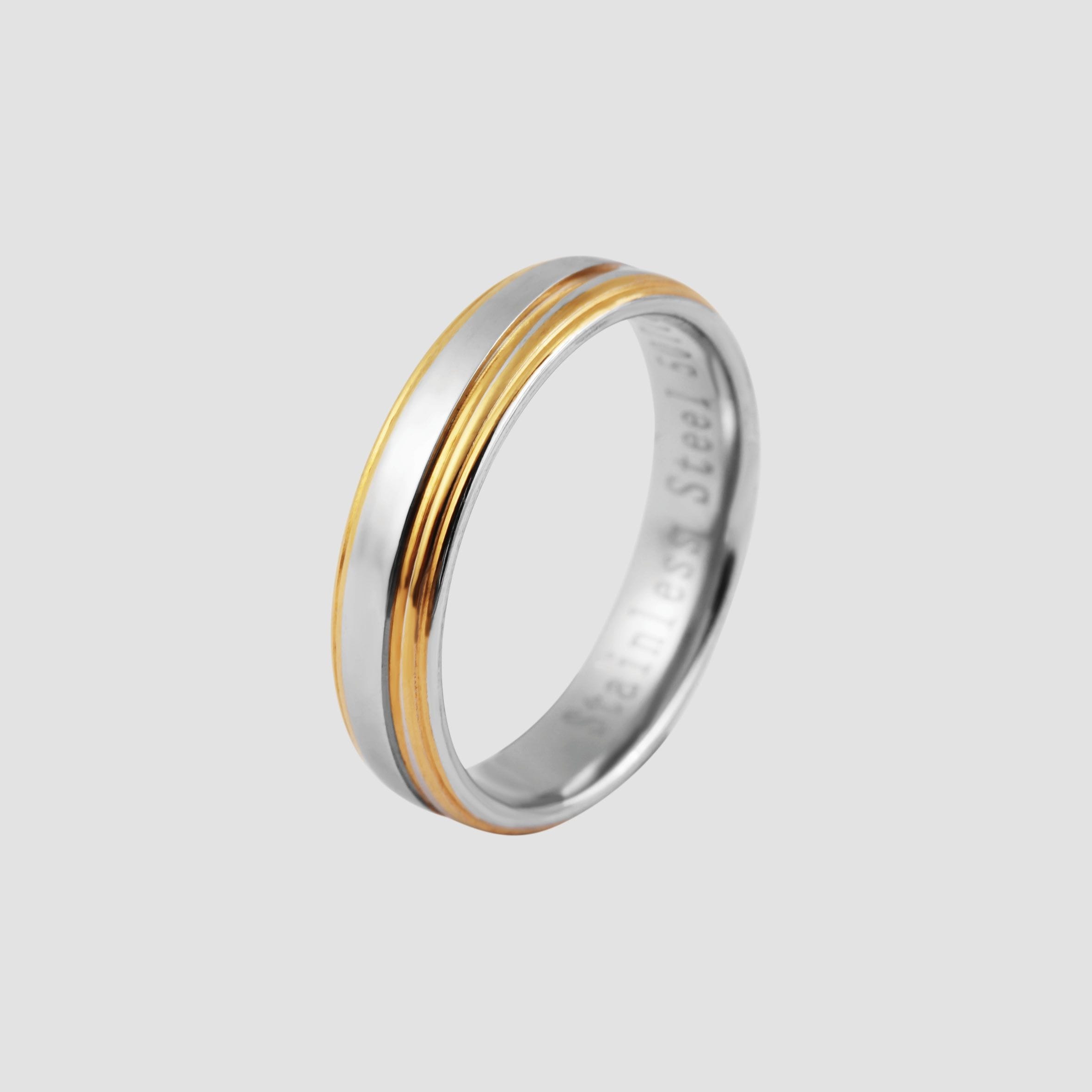 Adelia's Men's Ring Stainless Steel Bicolor Size 66