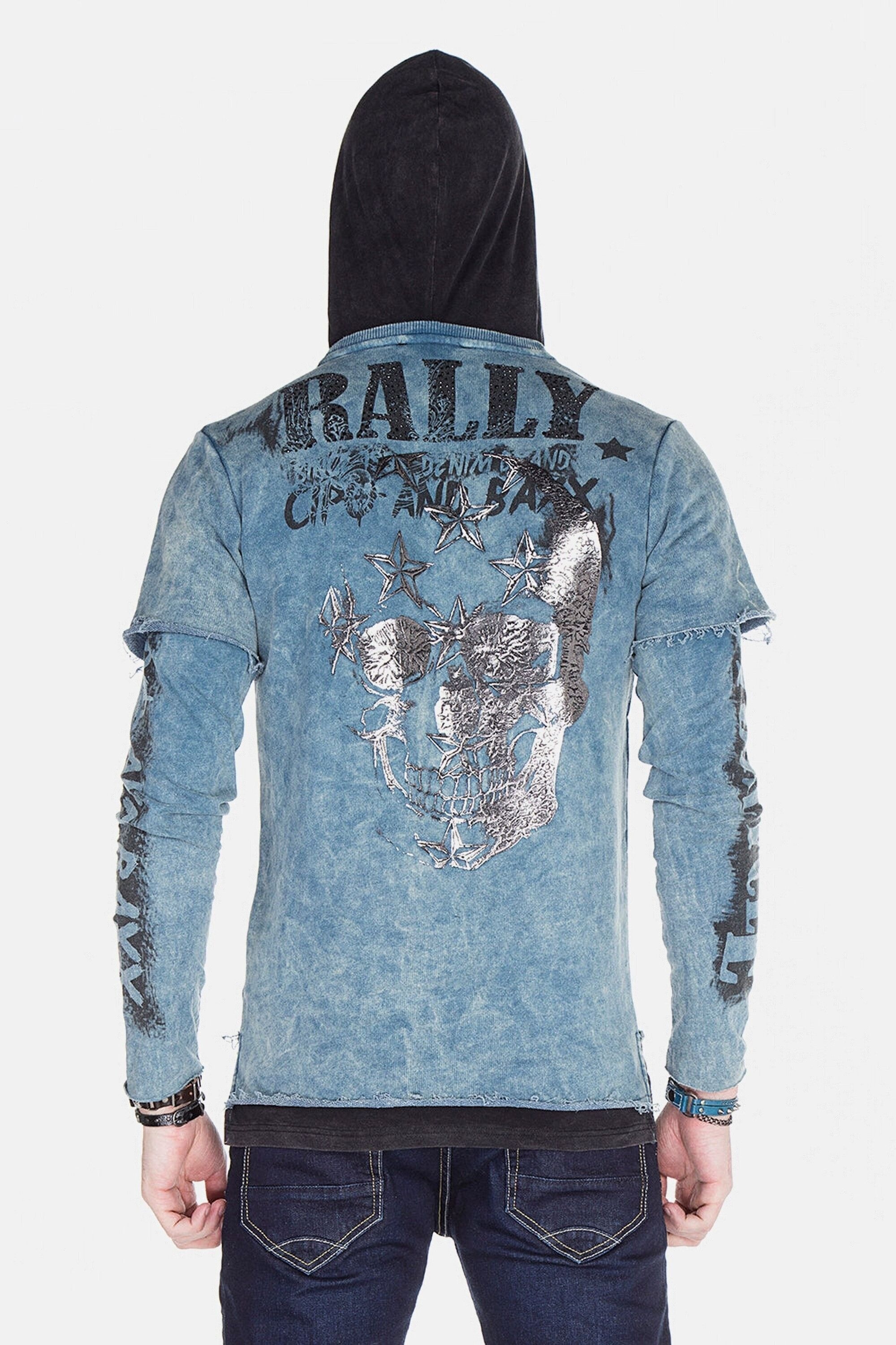 Cipo & Baxx Kapuzensweatshirt "Sweatshirts" 1 Stk. tlg. im Lagenlook, CL-27 günstig online kaufen