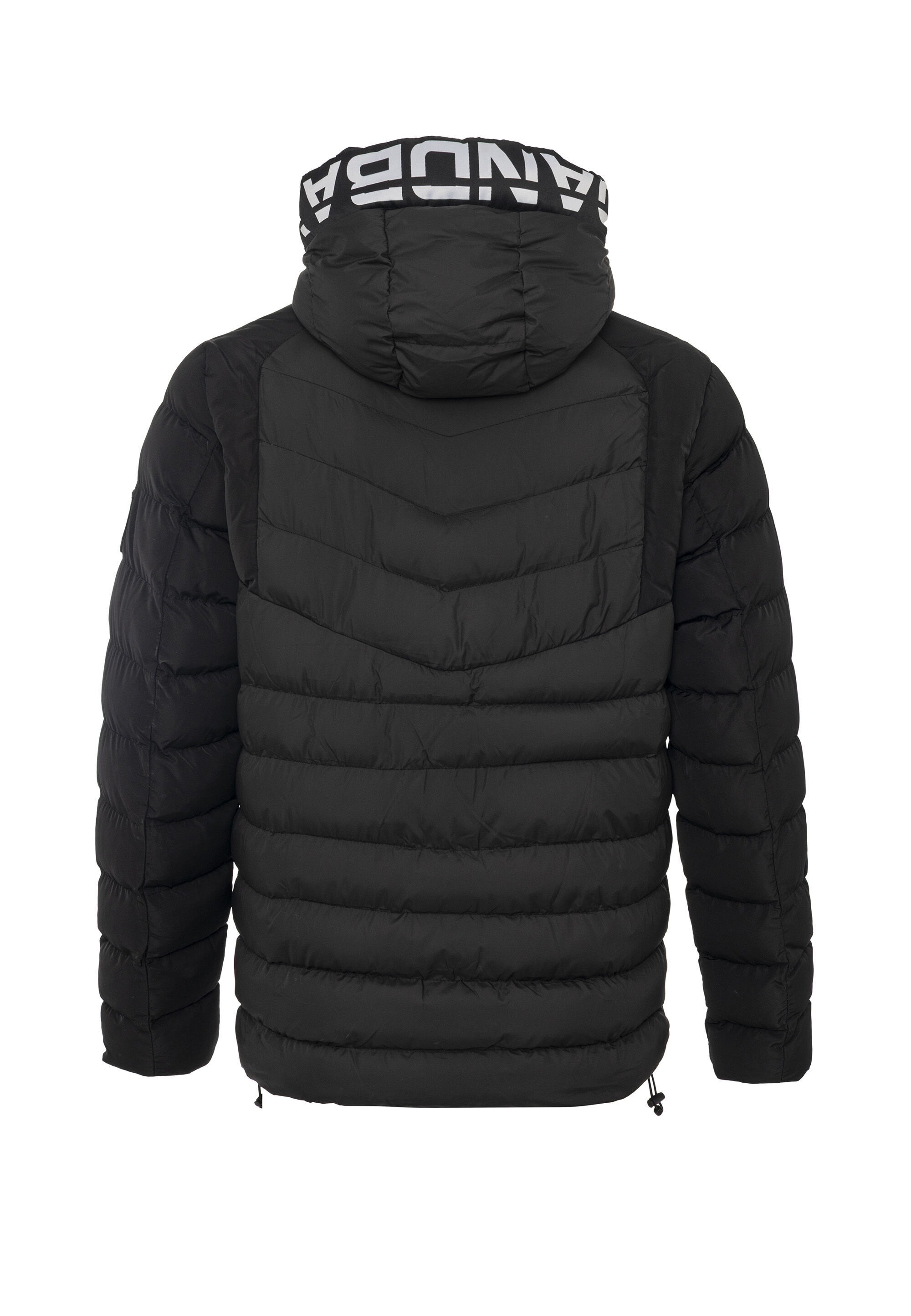 Steppjacke CIPO & BAXX, Herren, Gr. M, schwarz, Web, Obermaterial: 100% Polyester, unifarben mit Farbeinsatz, normal, gerader Abschluss, Jacken Steppjacke 3