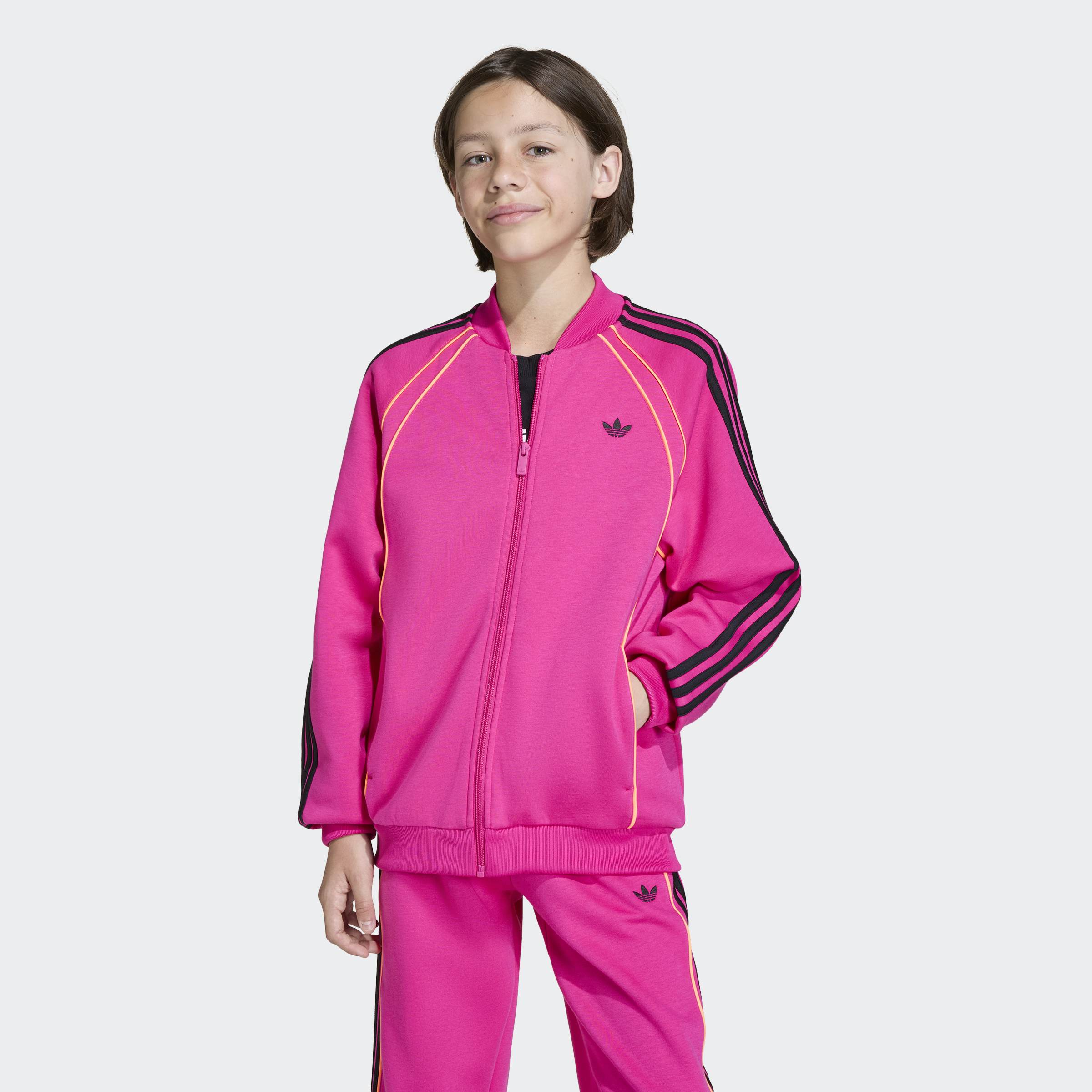 adidas Originals Trainingsjacke "ORIGINALS, LOCKER GESCHNITTEN" für Kinder, mit Reißverschluss, aus Polyester